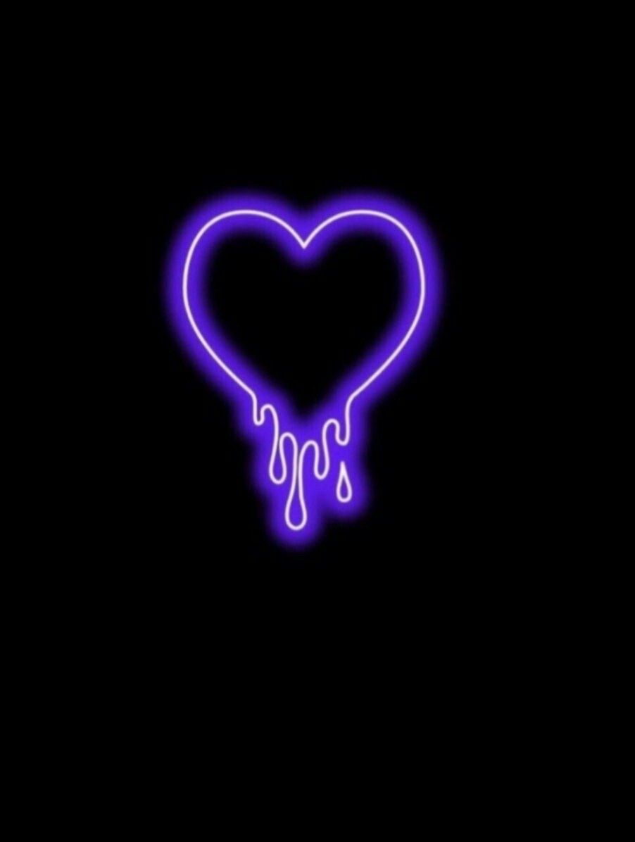 902x1196  Обои на телефон | Фиолетовые сердца, Неоновые обои, Неоновые вывески