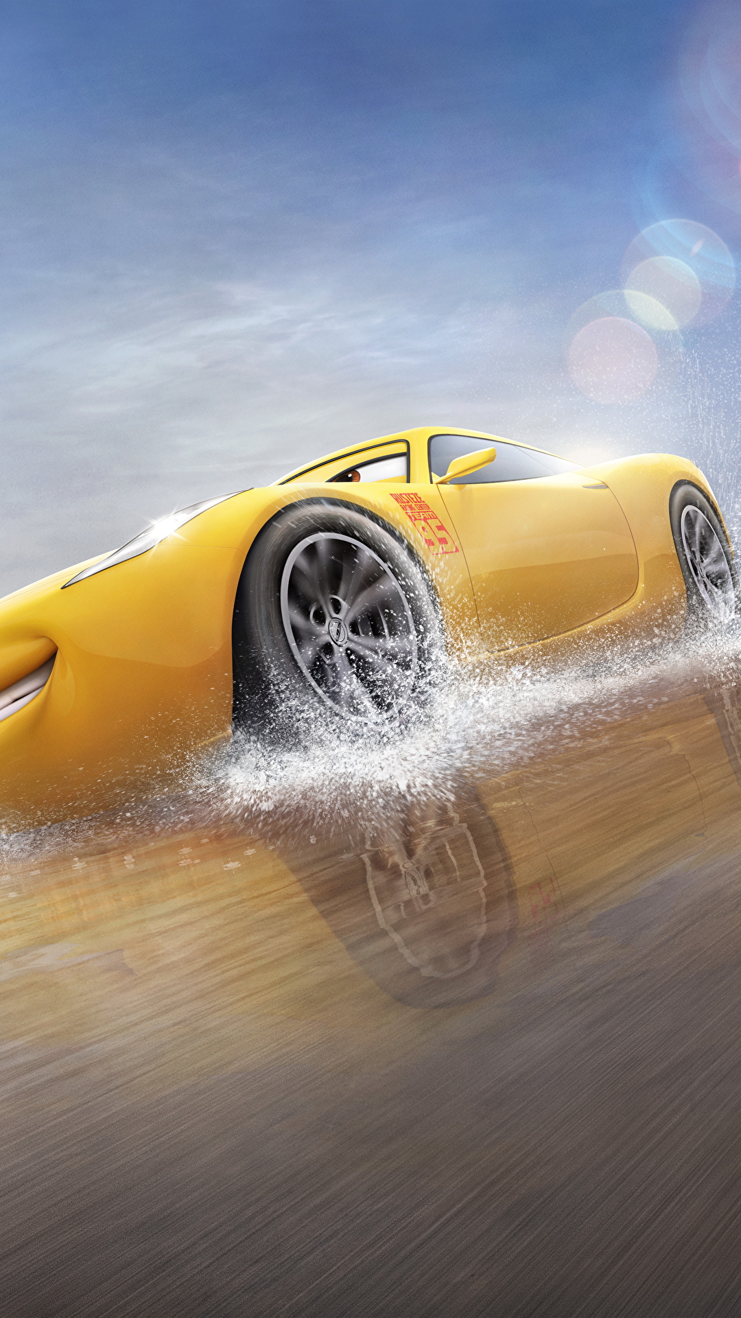 1080x1920  Фотография Тачки 3 Cruz Ramirez желтых мультик 1080x1920