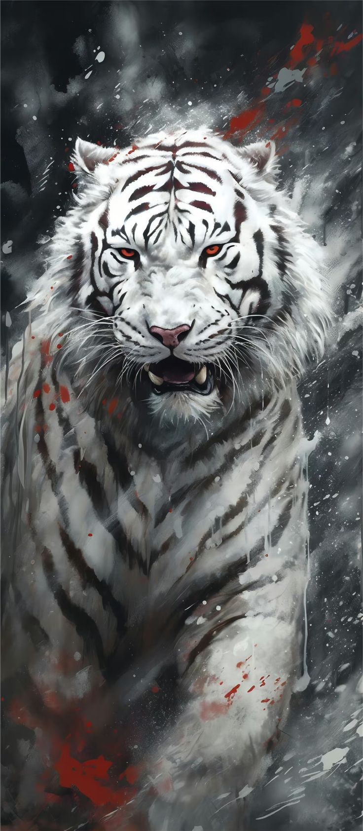 736x1684  Фотография тигр Большие кошки белая Ствол дерева животное 1080x1920