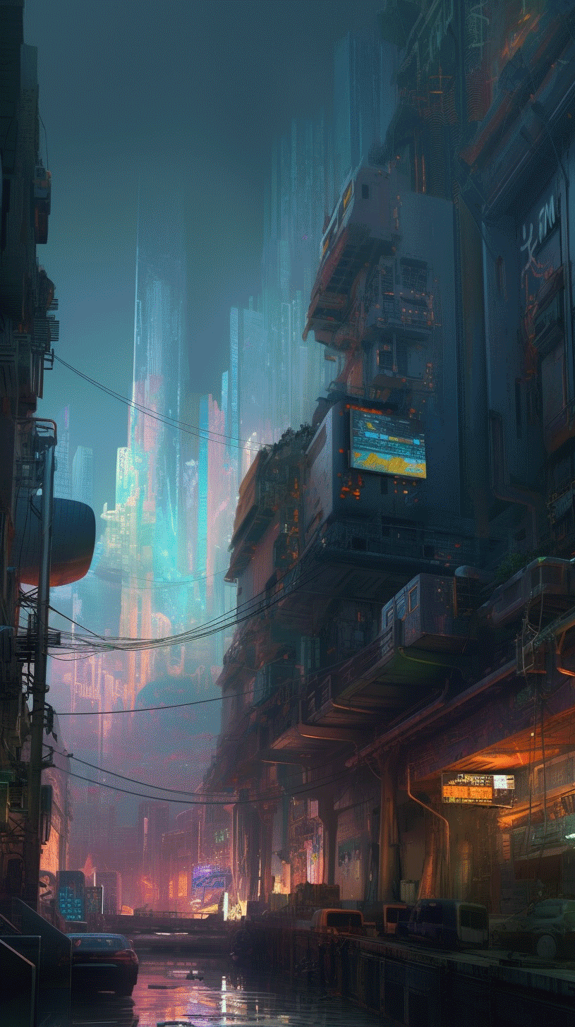 815x1455  Футуристический город будущего - Бесплатные обои на телефон | Творчество с  Искусственным Интеллектом | Дзен