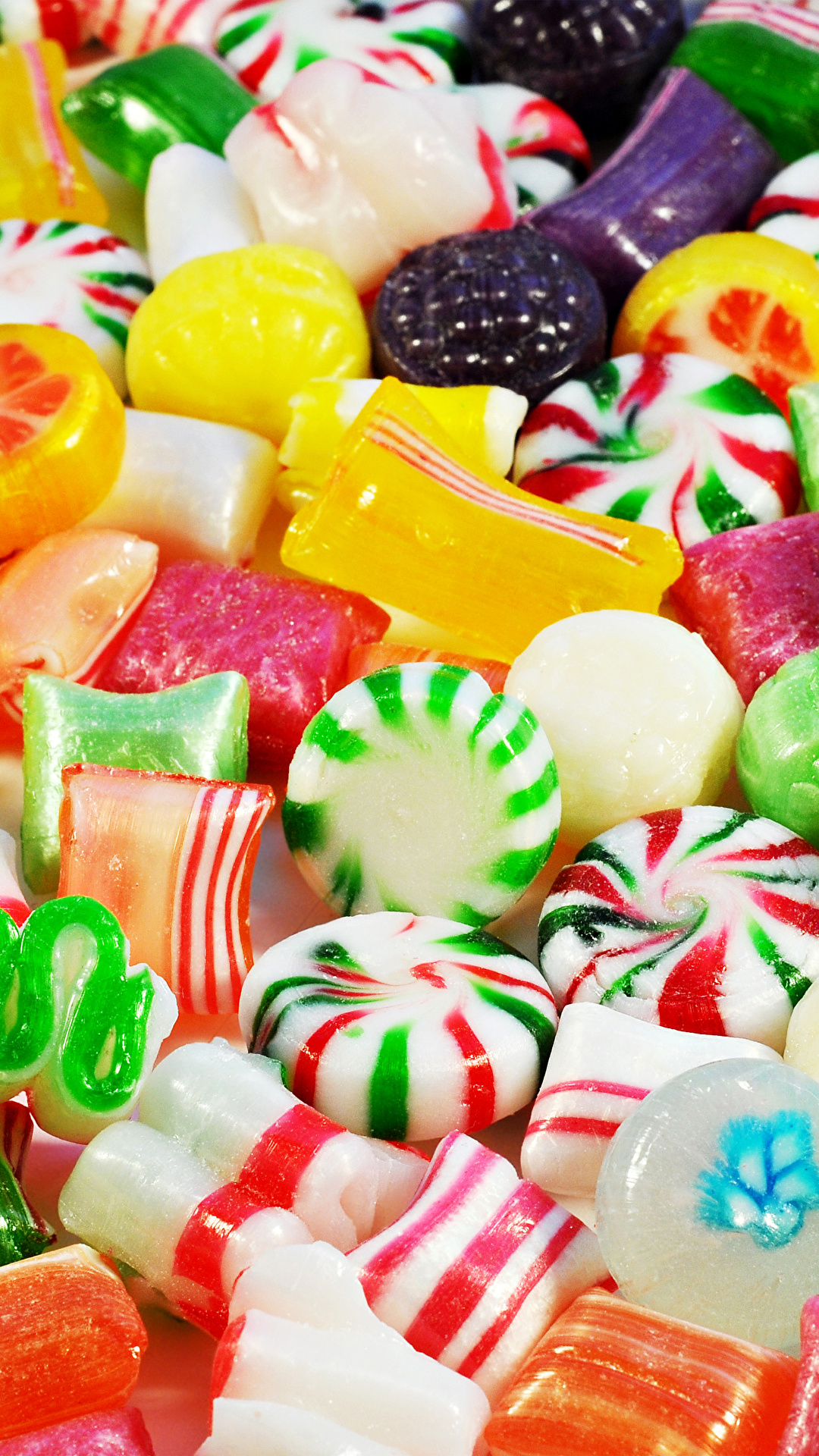 1080x1920  Картинки Конфеты Пища Много Сладости 1080x1920