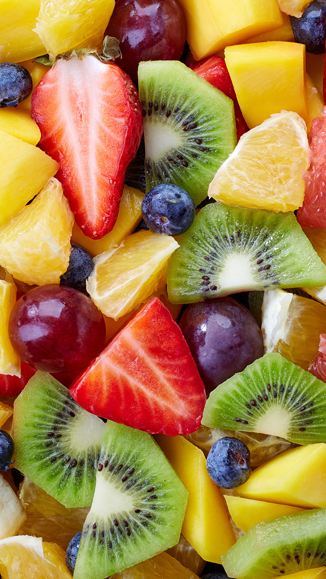 1080x1920  Images Kiwi Food Fruit Berry Salads Many 1080x1920
