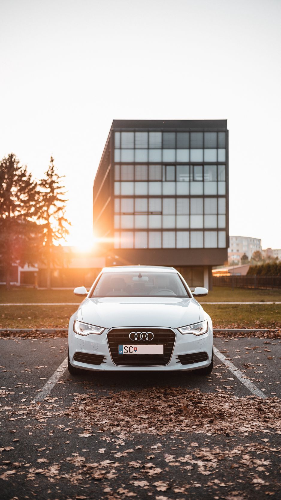 938x1668  Скачать 938x1668 audi a7, audi, машина, белый, вид спереди, солнечный свет  обои, картинки iphone 8/7/6s/6 for parallax