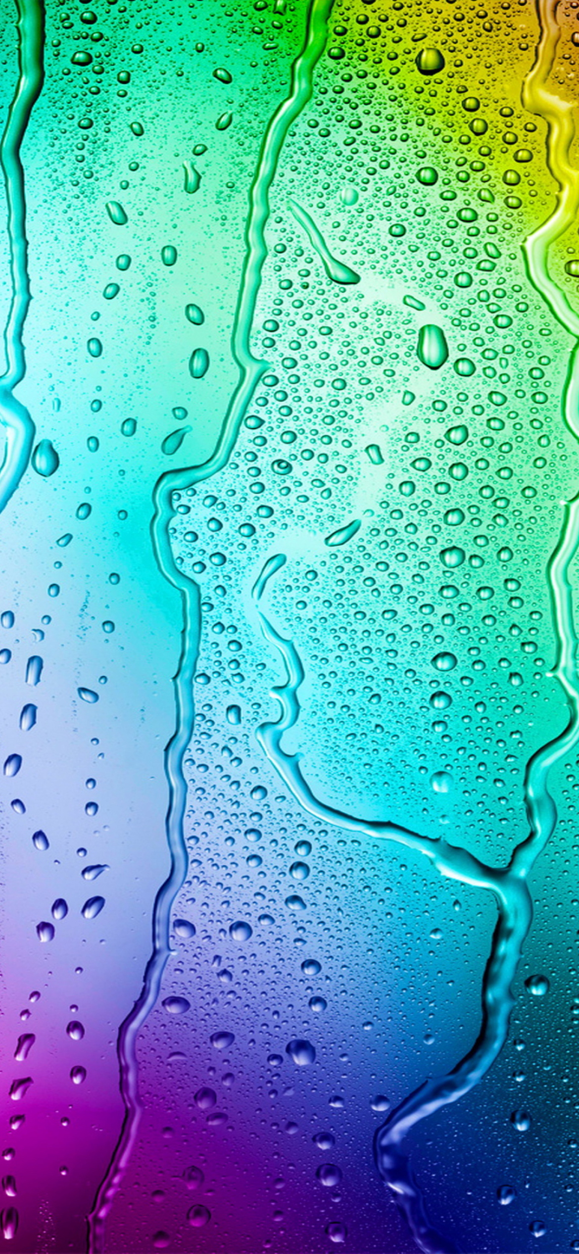 1170x2532  Обои Rainbow Drops на телефон iPhone 11 Pro