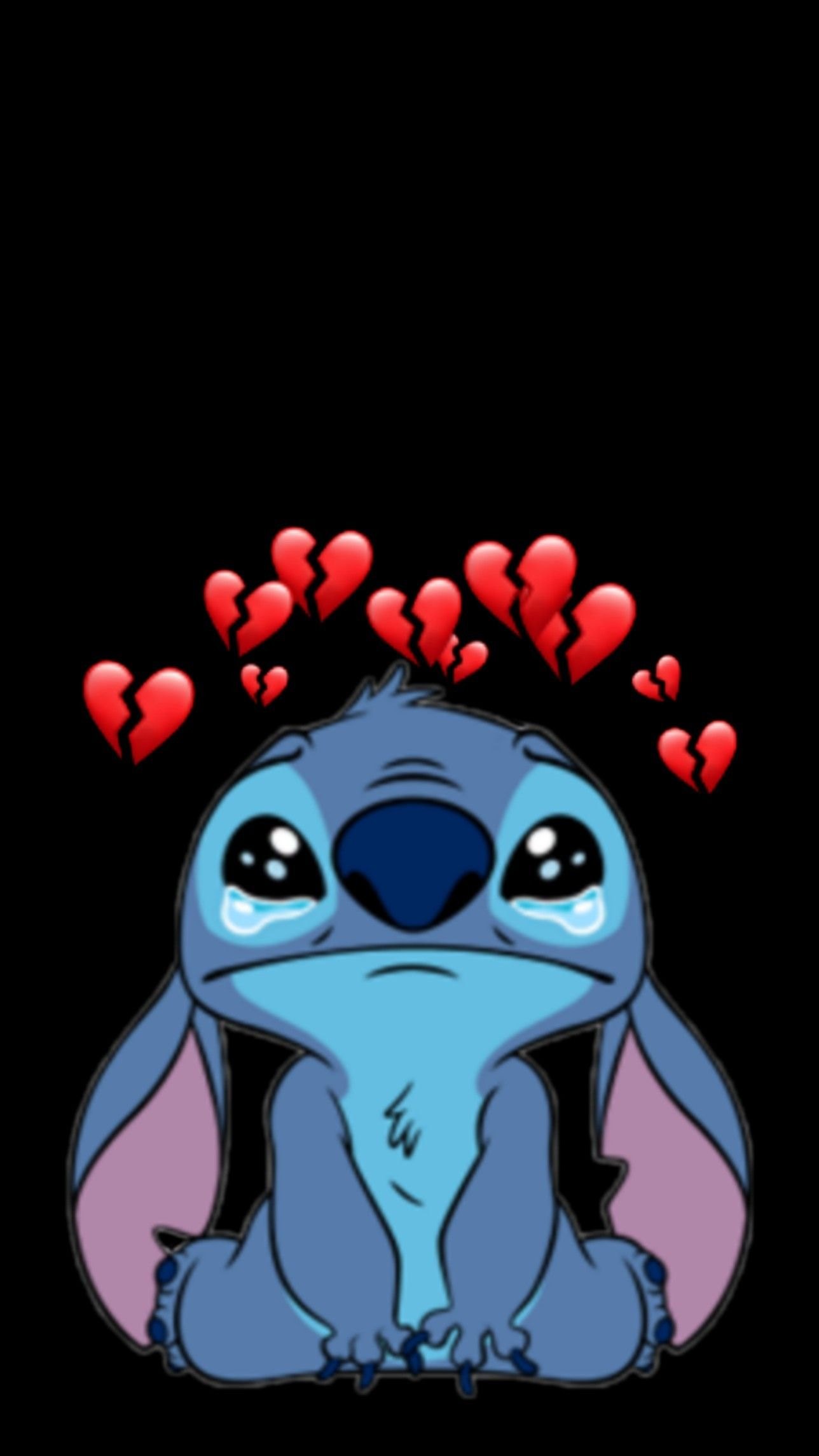 1288x2289  Стич с разбитыми сердечками - фото и картинки abrakadabra.fun