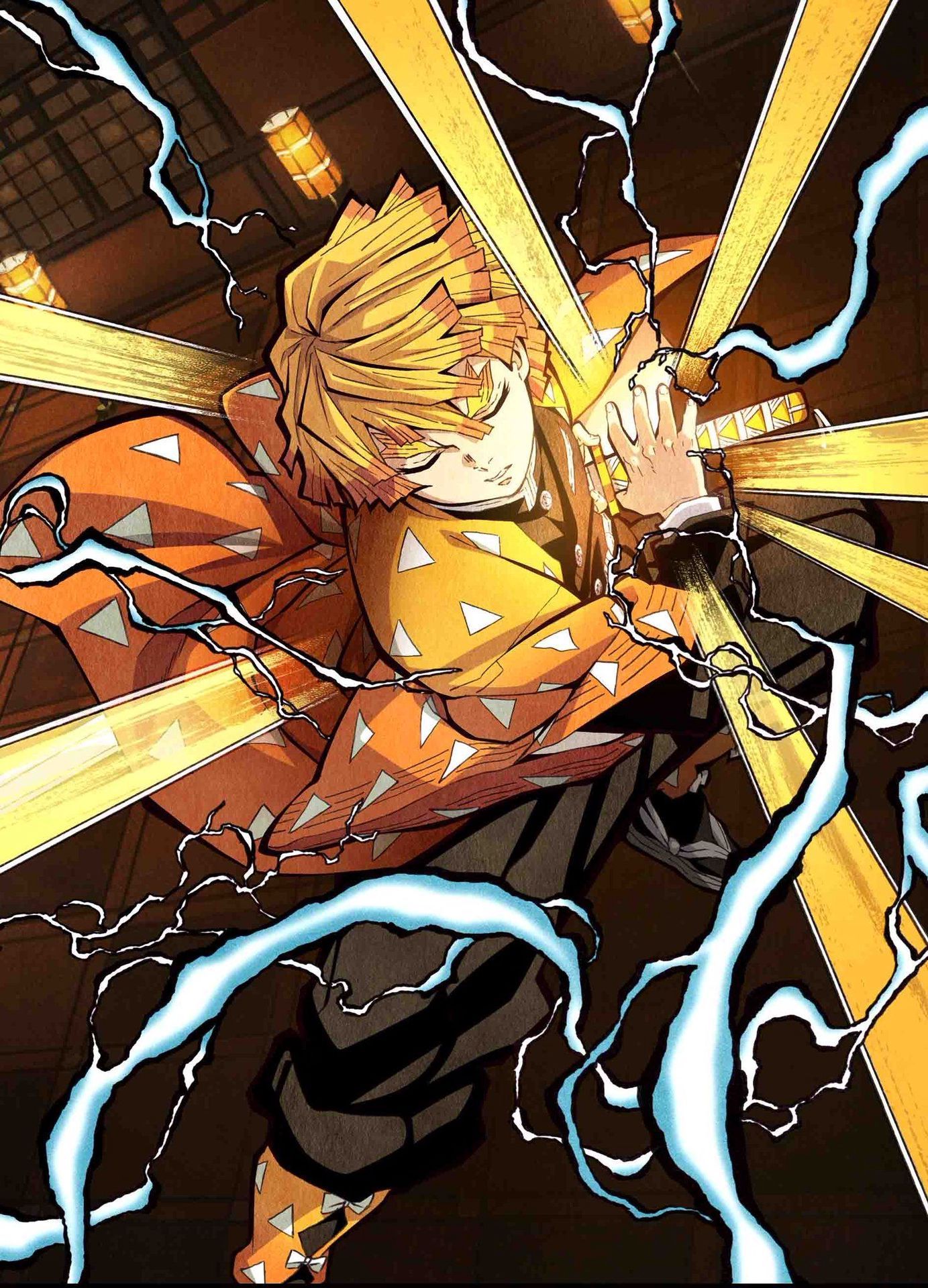 1383x1920  🐾Аниме Картинки🐾 - Зеницу Агацума (Клинок, рассекающий демонов) | Anime  demon, Slayer, Demon