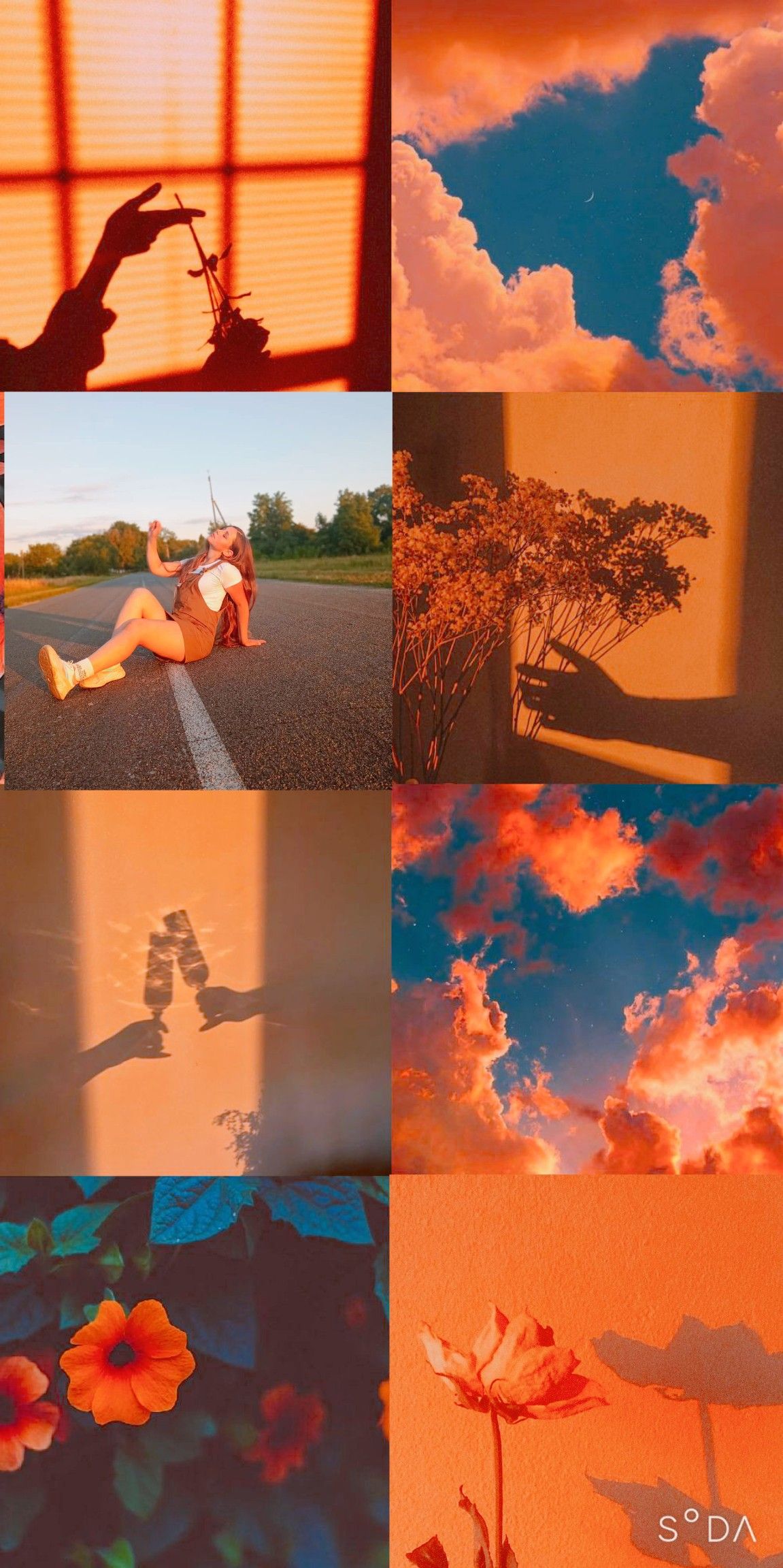 1151x2303  Обои оранжевая эстетика | Эстетика, Закаты, Обои