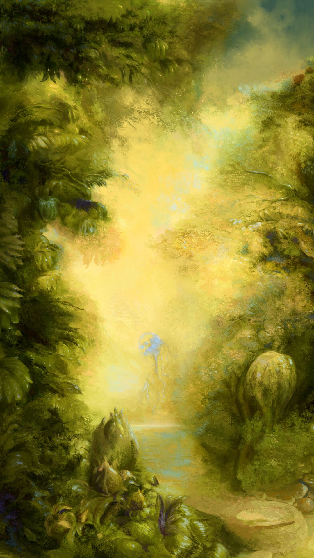 1080x1920  Скачать 1080x1920 лес, растения, фентези, краска, арт обои, картинки  samsung galaxy s4, s5, note, sony xperia z, z1, z2, z3, htc one, lenovo vibe