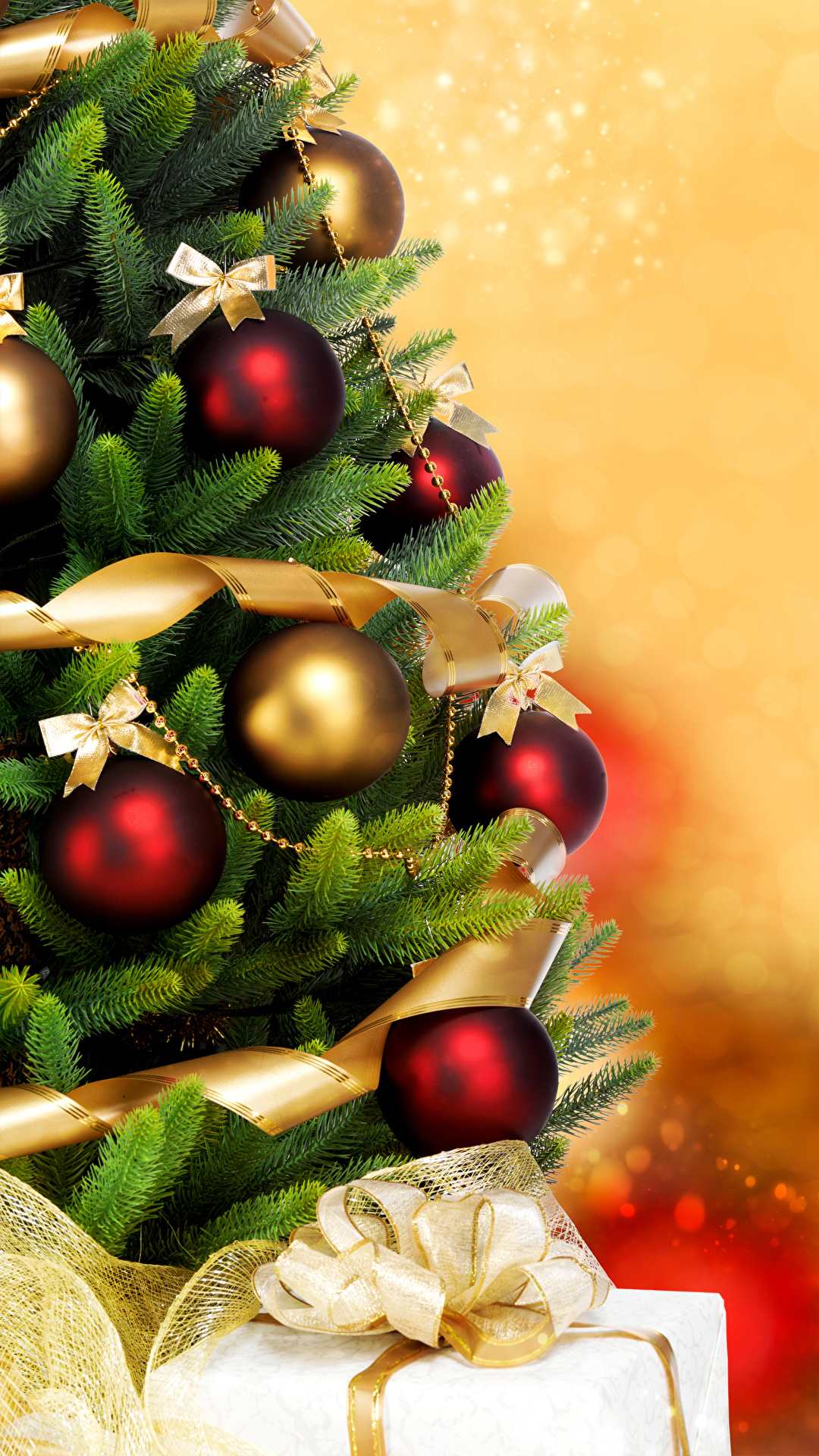 1080x1920  Обои для рабочего стола Новый год Елка Шар 1080x1920