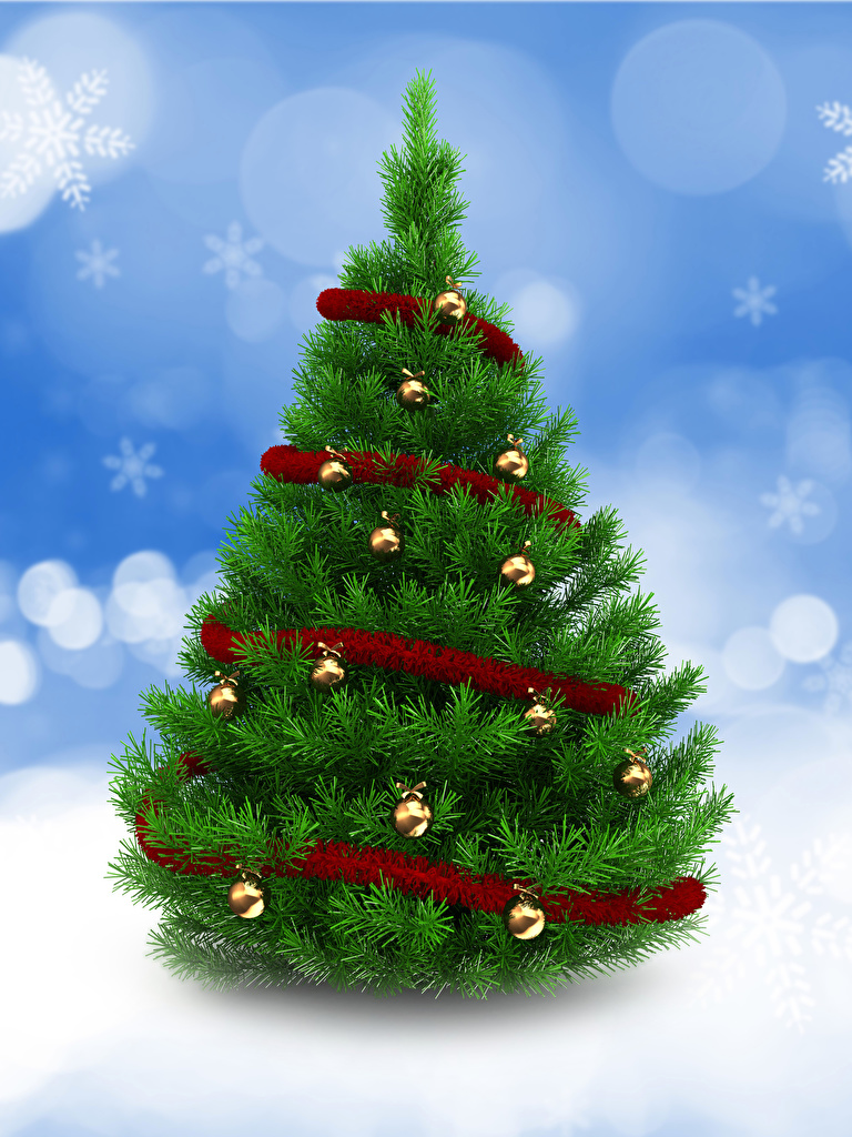768x1024  Desktop Wallpapers Christmas New Year tree Balls