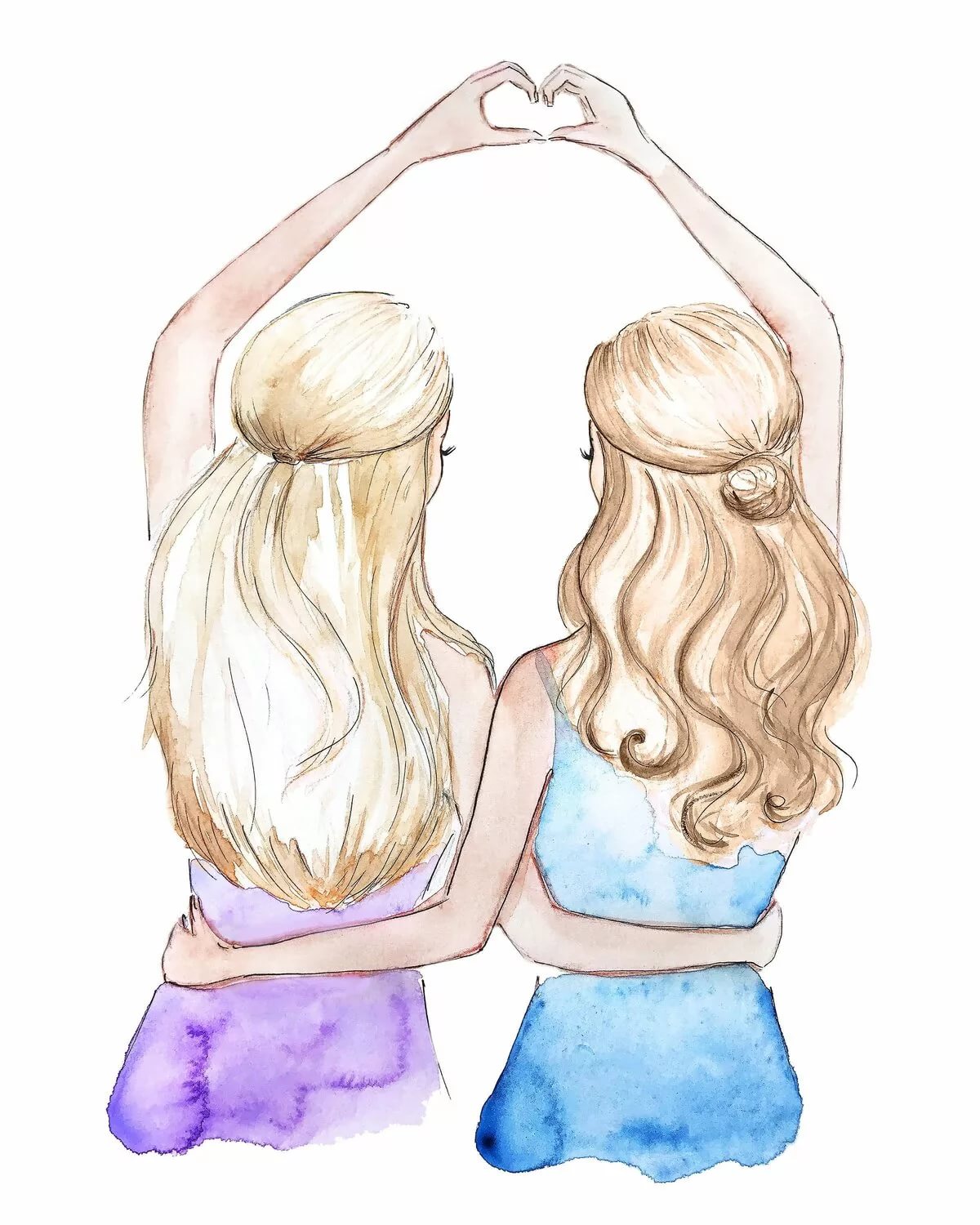 1200x1500  Парные обои для лучших подруг