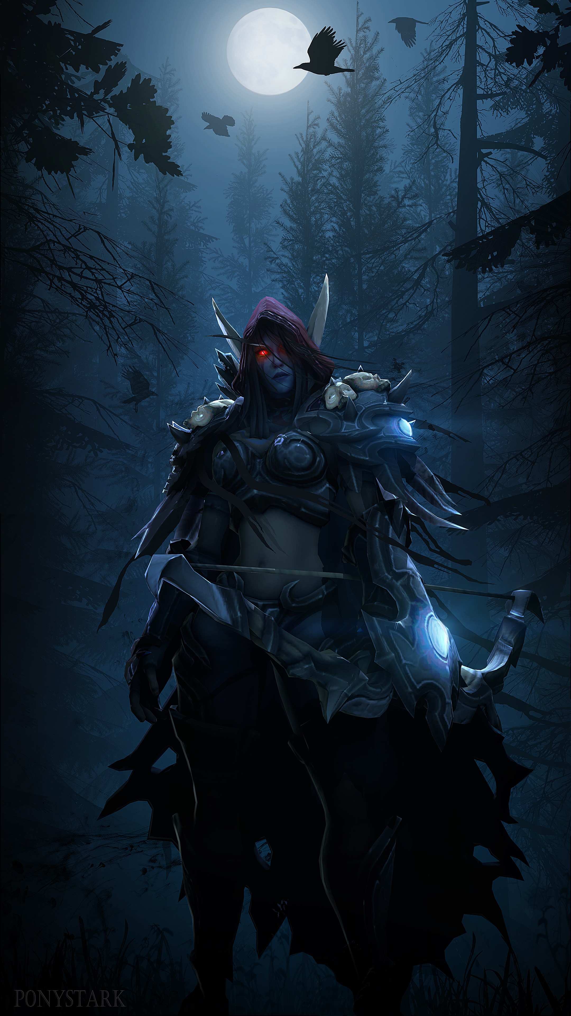 2160x3840  Картинка World of WarCraft Сильвана Ветрокрылая 2160x3840