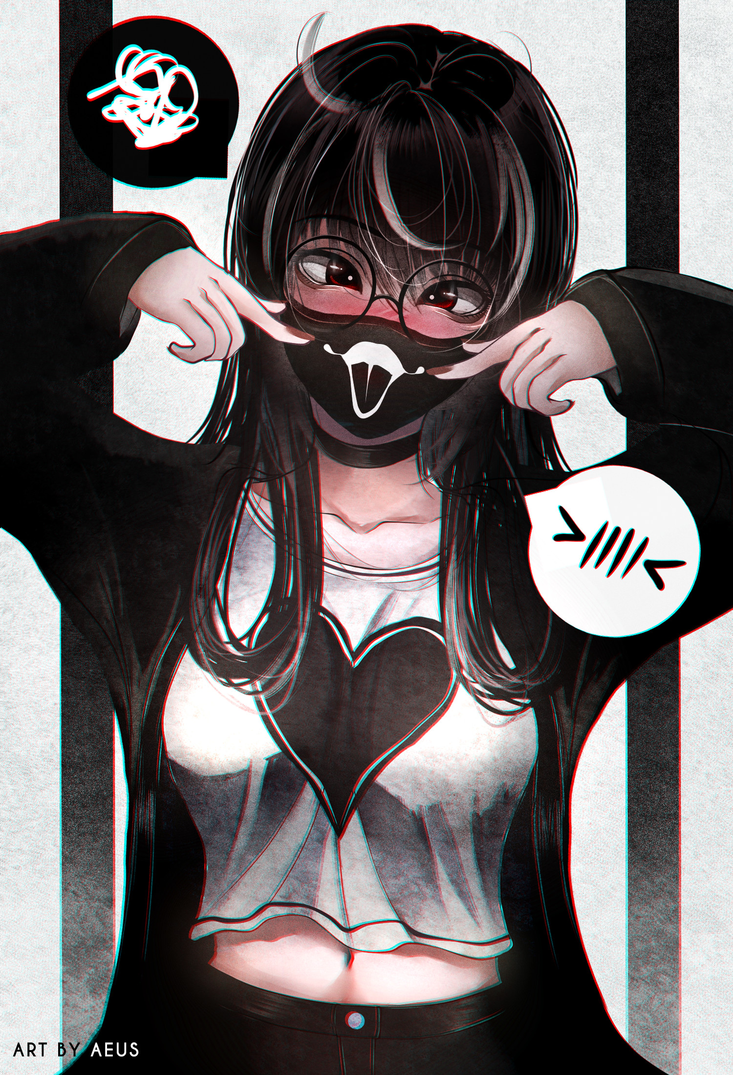 1500x2200  Ахегао картинки - 65 фото