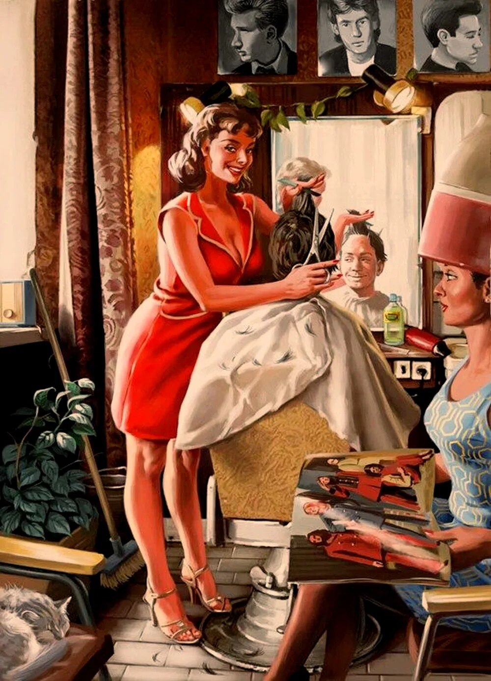 1000x1388  Обои в стиле ретро с изображением девушек, сексуальный постер СССР,  винтажная матовая крафт-бумага, настенная наклейка, домашний декор C3 |  AliExpress