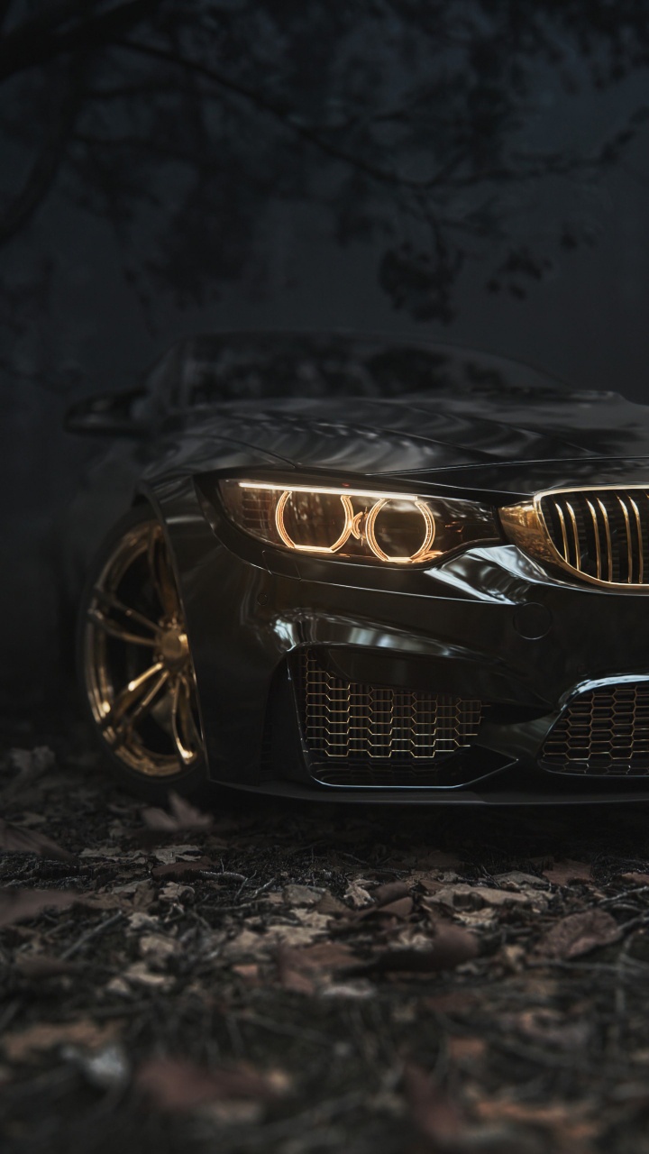 720x1280  Скачать 4000x6000 bmw, машина, фара, вид сзади обои, картинки