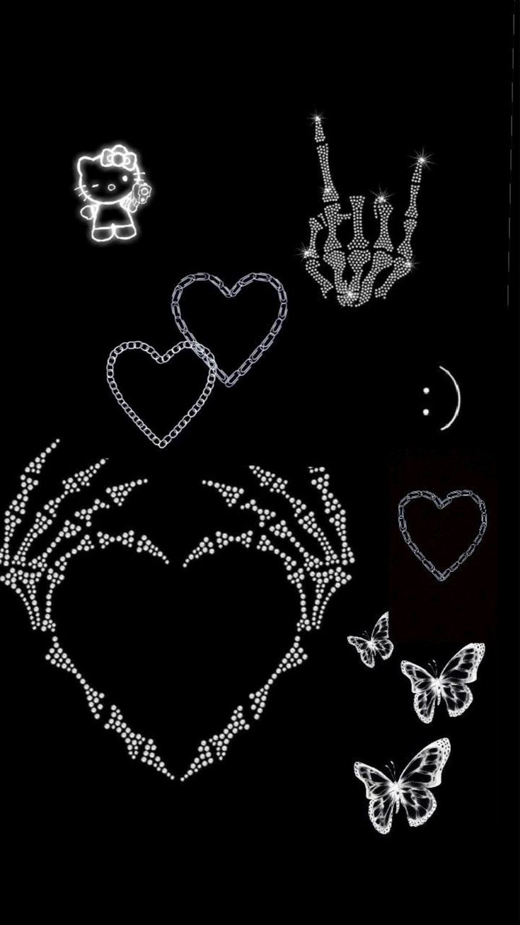 735x1307  обои на телефон в чёрном виде в 2023 г | Розовые сердца, Винтажные неоновые  вывески, Черные моменты