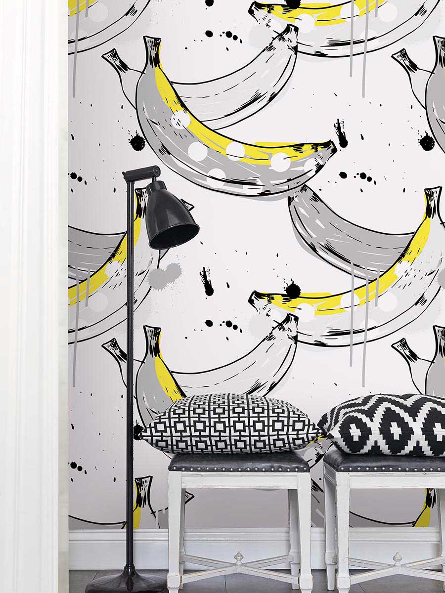 900x1200  Фотообои в Поп-арт стиле Бананы купить в интернет магазине дизайнерских  обоев Dress-wall