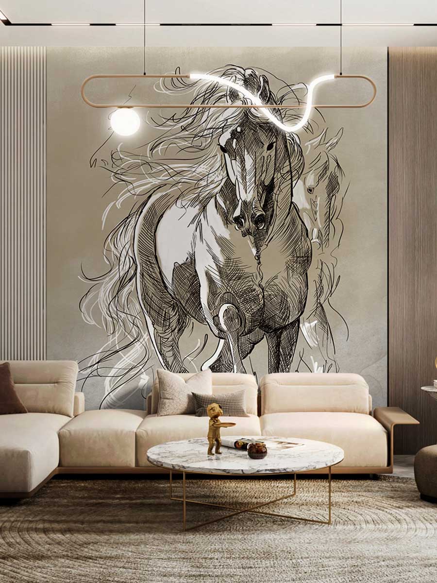 900x1200  Фотообои с лошадью Аделия | Купить с доставкой в любой город в магазине  дизайнерских обоев Dress-wall