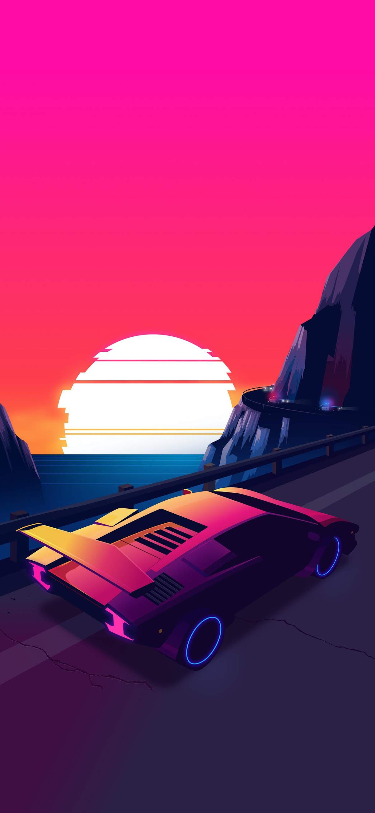 1205x2610  Retrowave обои на телефон (18 фото)