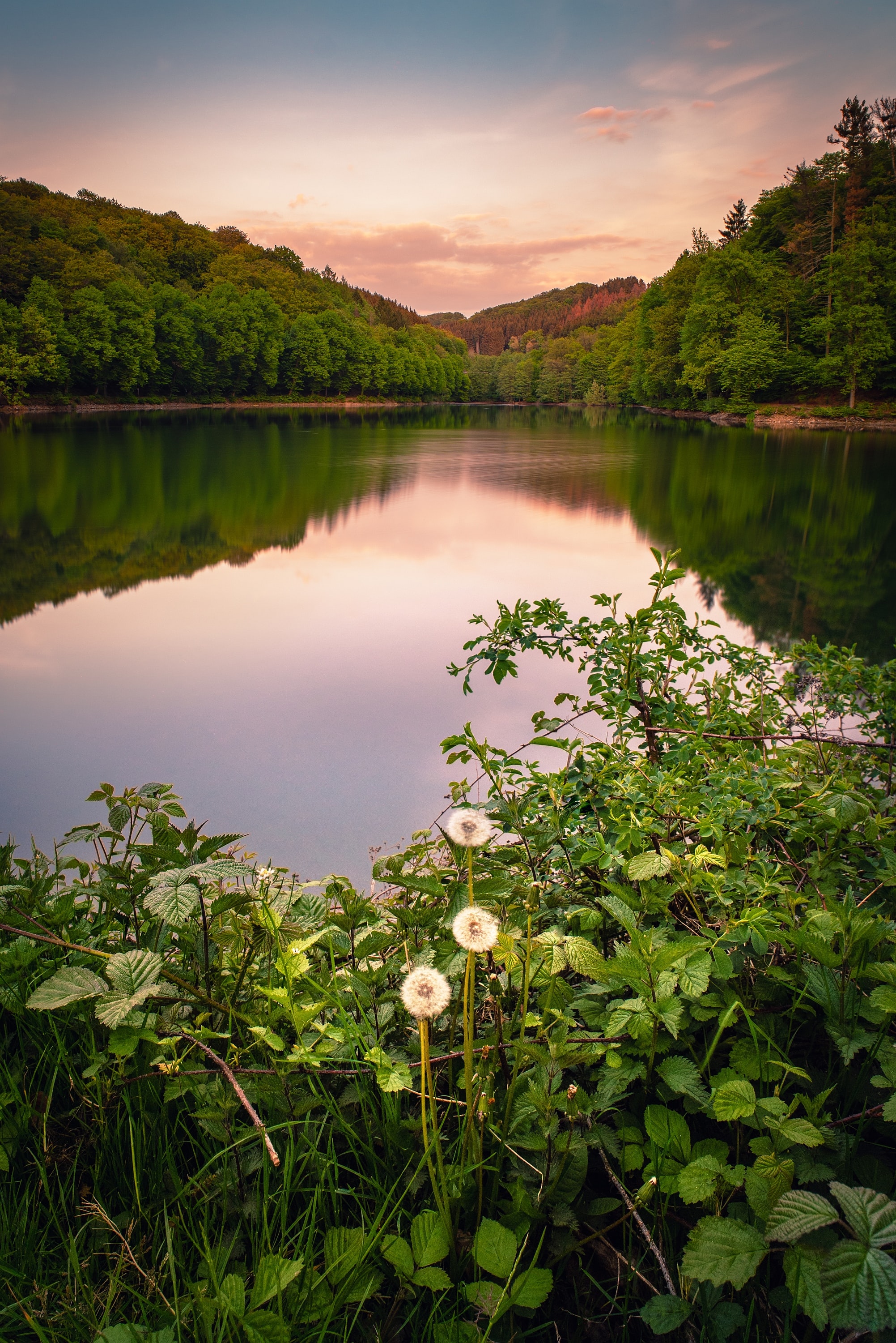 2003x3000  Обои на телефон: безмятежное горное озеро, отражающее облака | Премиум Фото