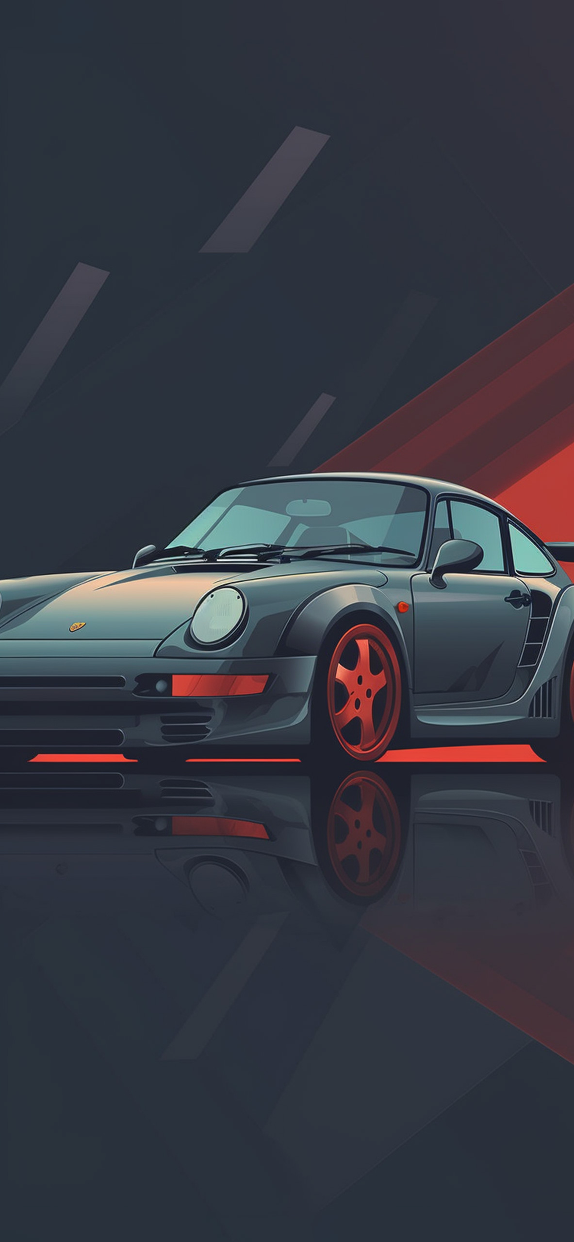 1183x2560  Porsche 911 Grey Wallpapers - Обои Porsche для iPhone 4k