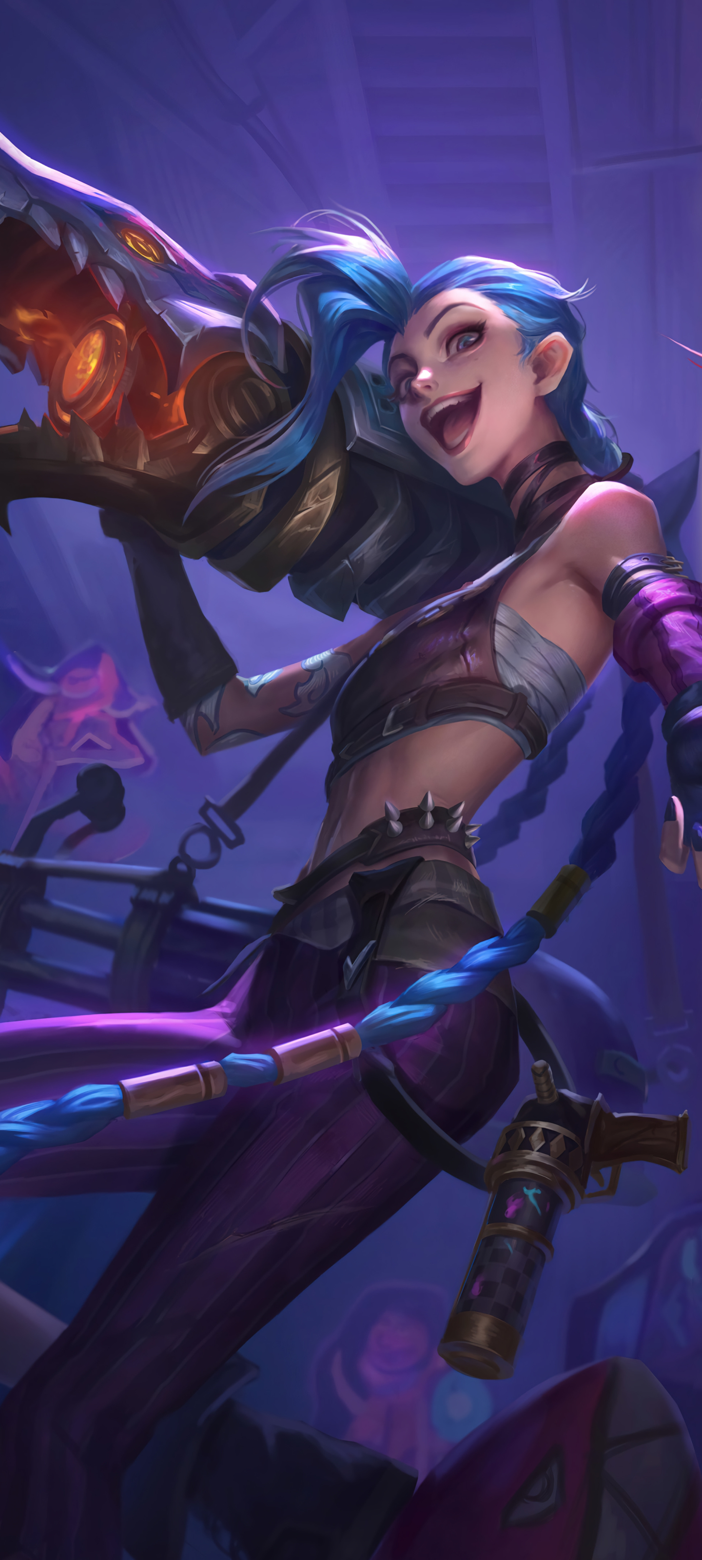 1440x3200  Mobile wallpaper: Tv Show, Jinx (League Of Legends), Arcane, 1425626  download the picture for free.