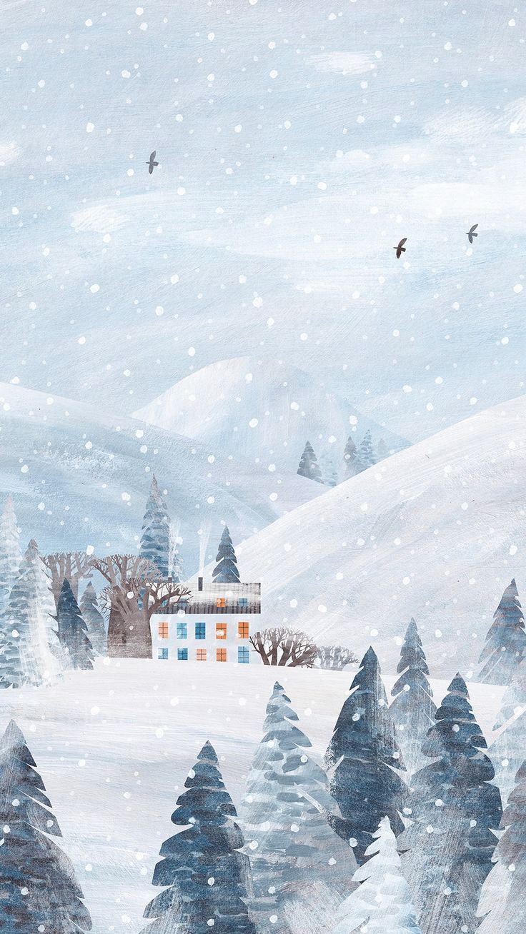 736x1308  Обои на телефон | Winter wallpaper, Christmas phone wallpaper, Winter  illustration
