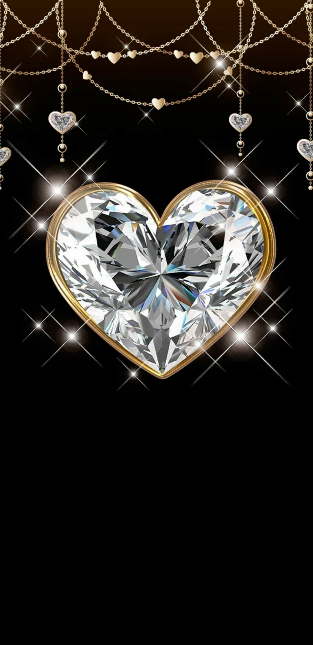 1080x2220  Heart gem | Heart iphone wallpaper, Bling wallpaper, Heart wallpaper