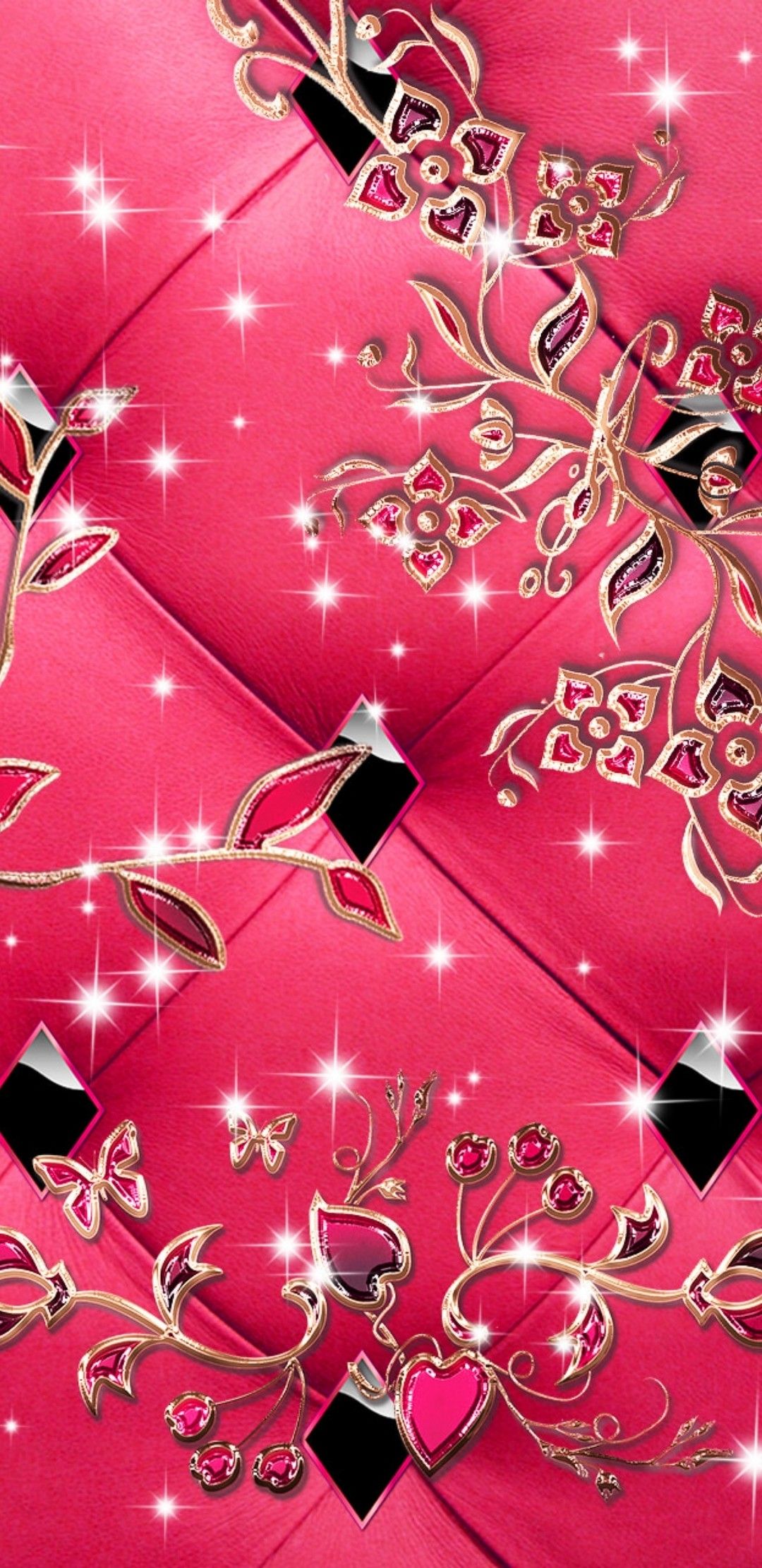 1080x2220  Pin by Aleksa on обои | Pretty phone wallpaper, Red wallpaper, Pink  wallpaper