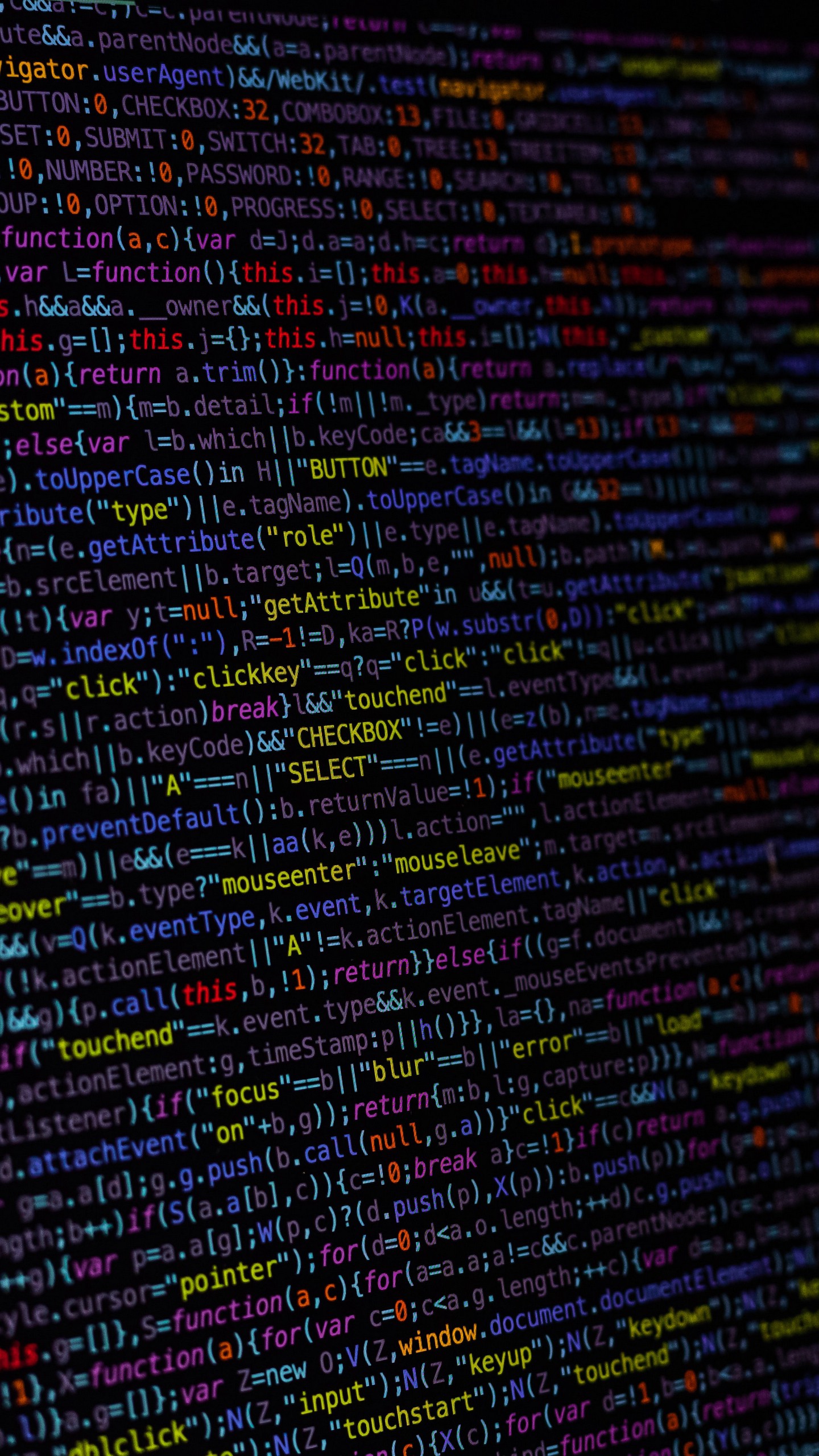 1440x2560  Обои на телефон код, символы, программирование, экран - скачать бесплатно в  высоком качестве из категории \"Темные\"