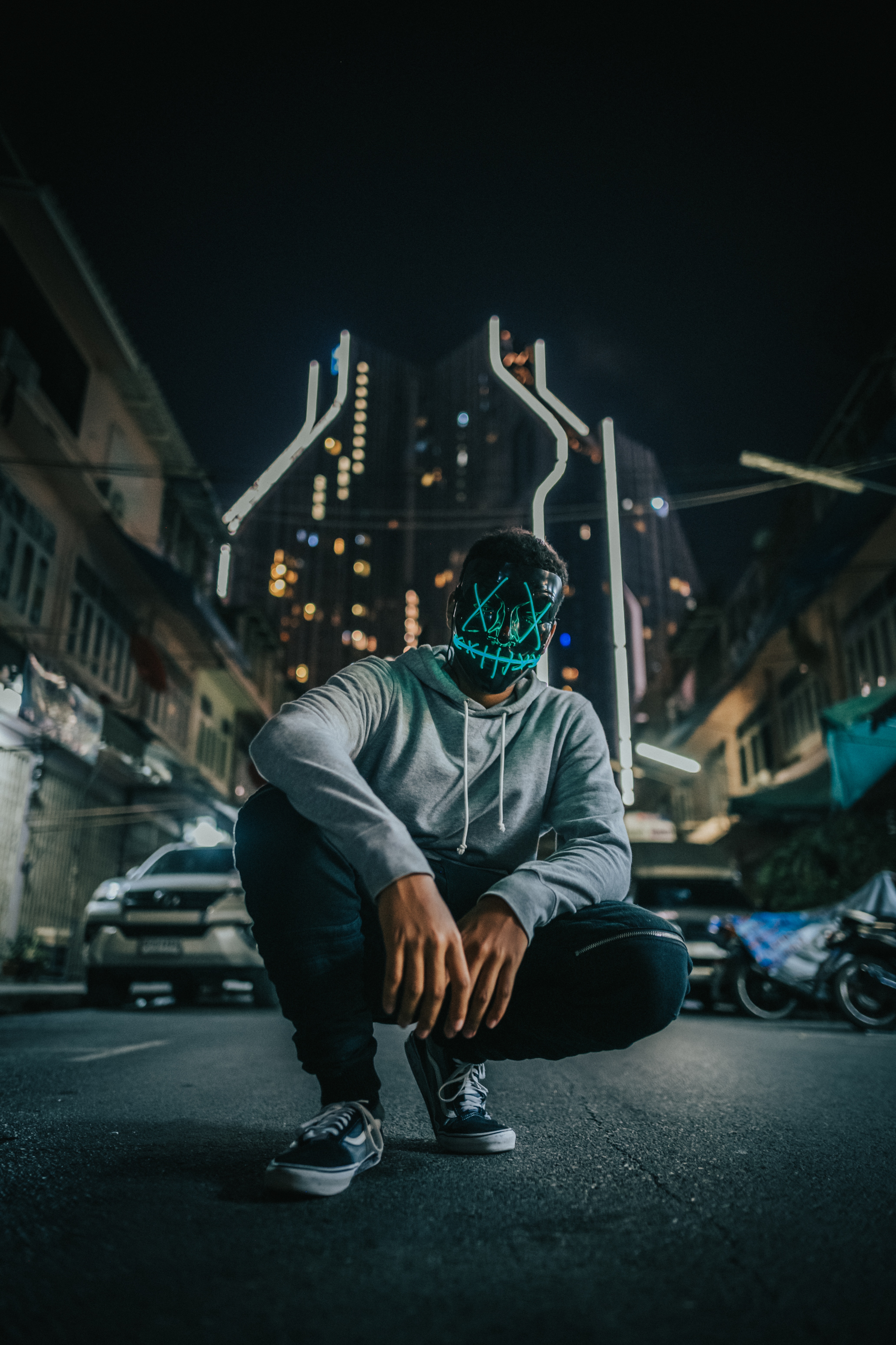 4128x6192  Mobile wallpaper: Anonymous, City, Mask, Miscellaneous, Miscellanea, Guy,  Street, 143472 download the picture for free.