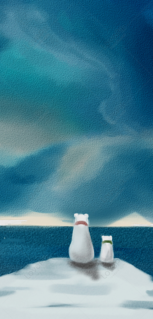 650x1355  Счастливые белые медвежата игриво катаются по снегу обои на телефон |  Премиум Фото