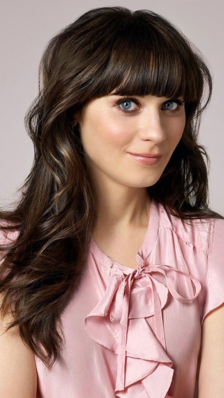 720x1280  Zooey Deschanel красивый макияж знаменитости 720x1280 Обои | Zooey Deschanel hair Зоуи Дешанель Красивые прически 