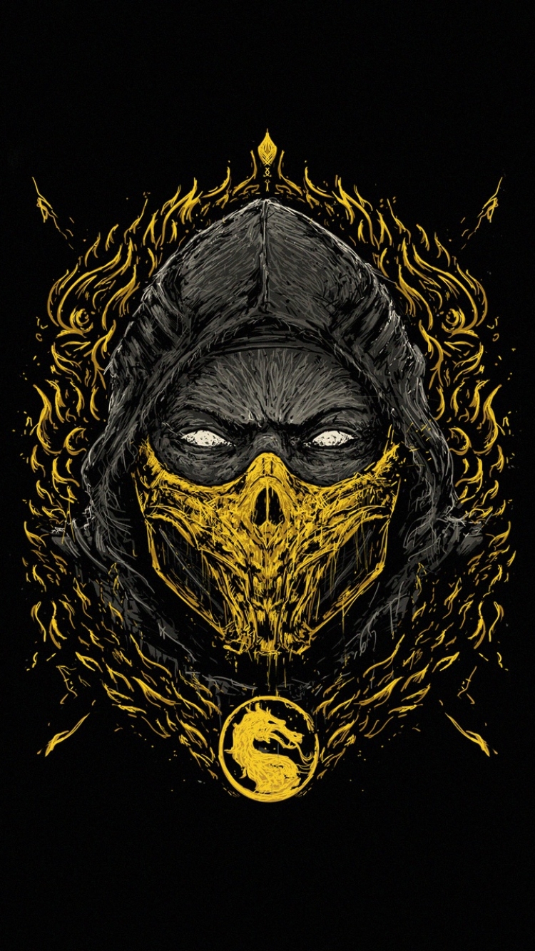 750x1334  Scorpion (Mortal Kombat) Phone Wallpapers