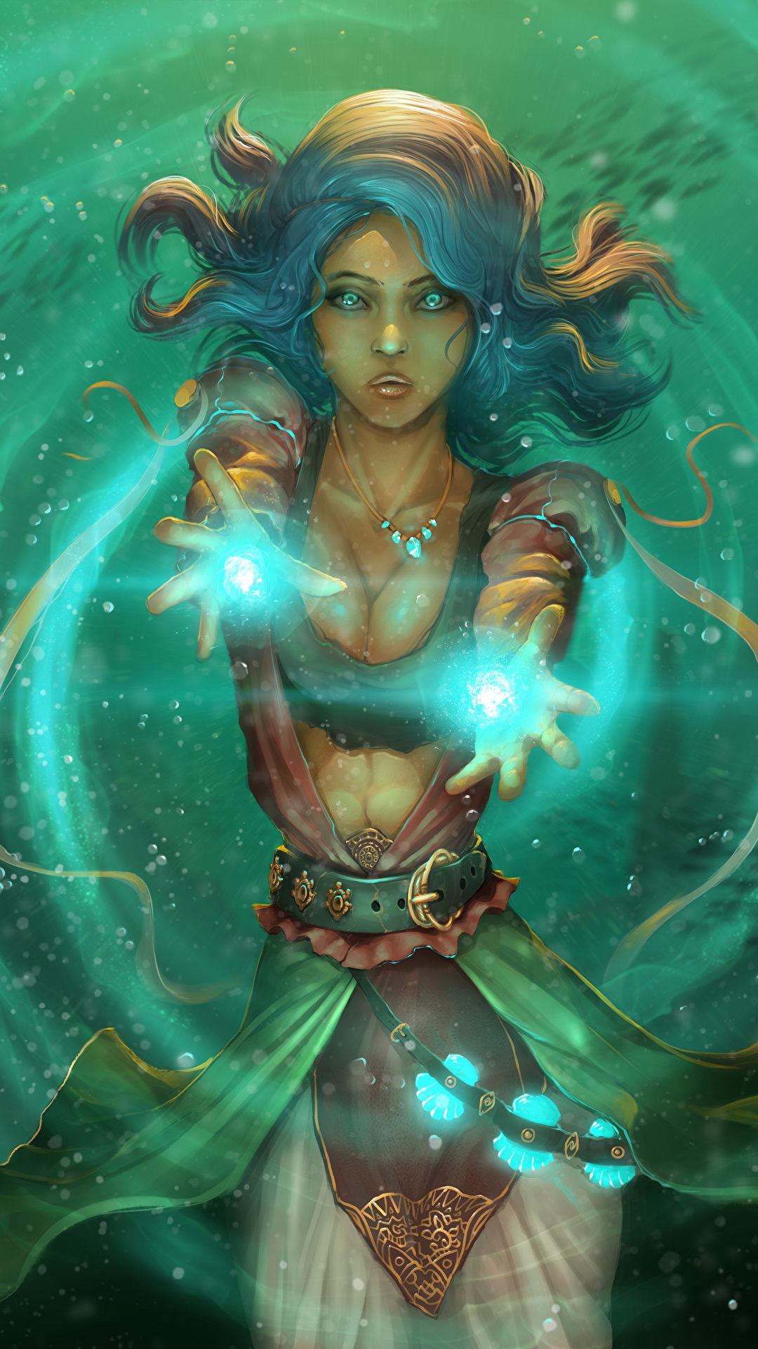 1080x1920  Картинки Магия Фэнтези молодая женщина 1080x1920