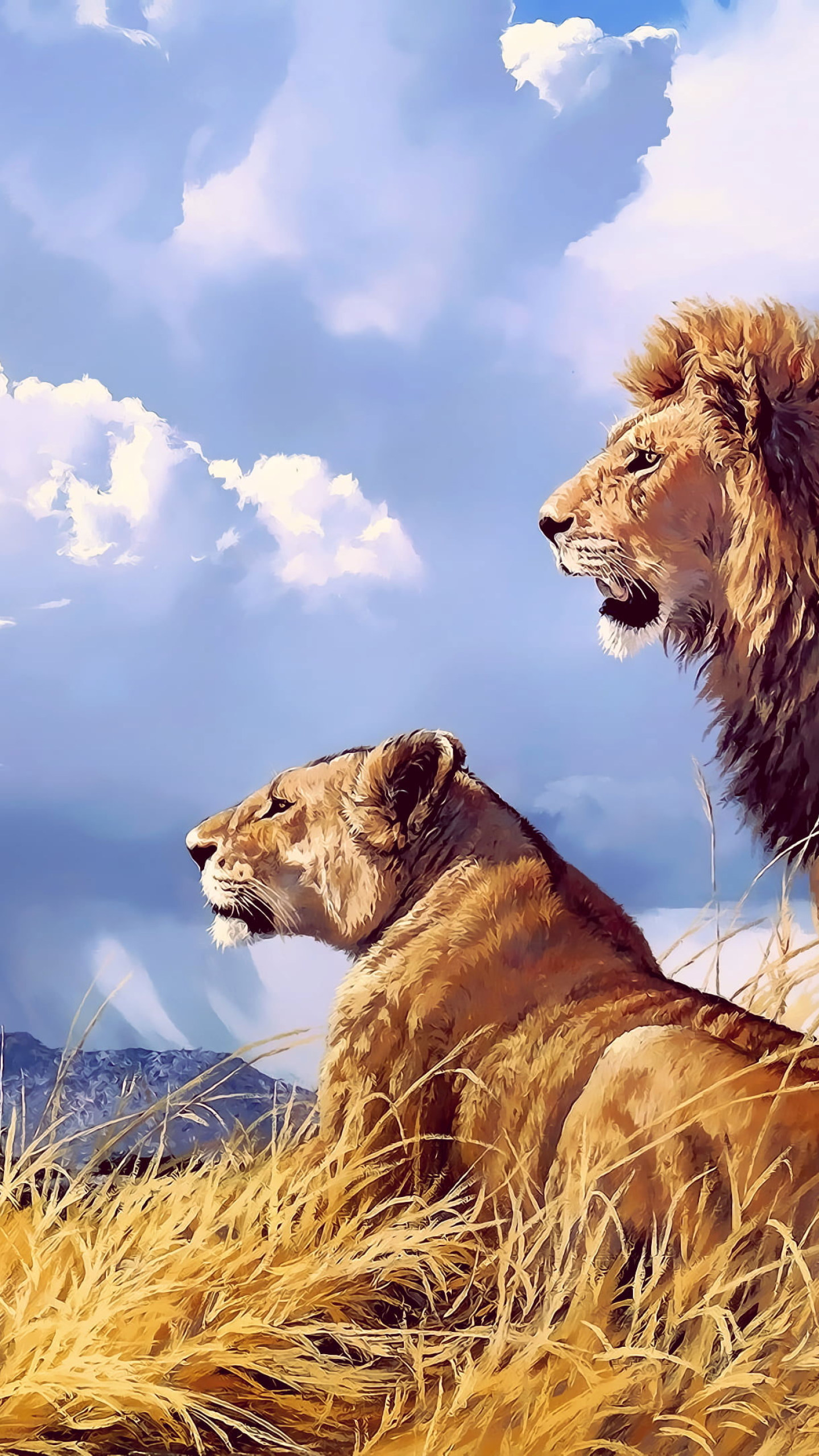 1440x2560  Лев И Львица обои на телефон (35 фото)
