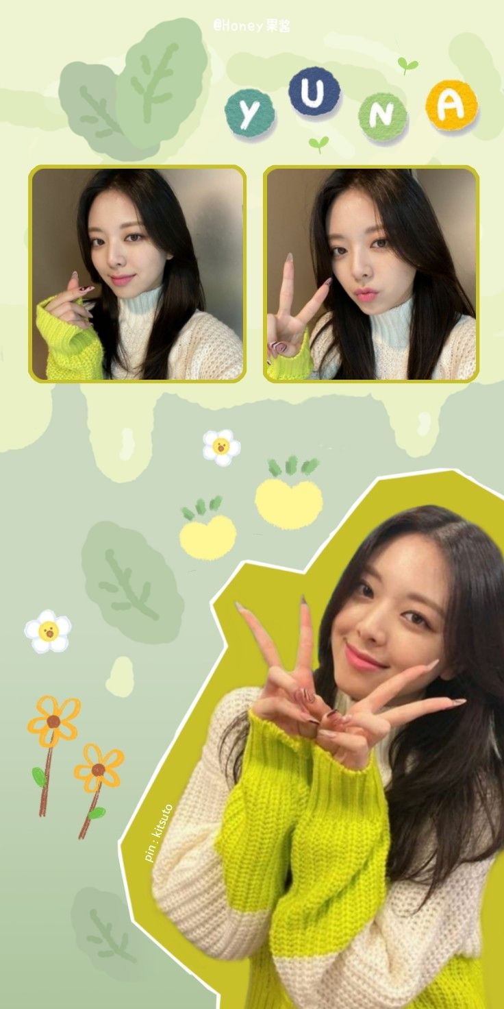 736x1472  ITZY YUNA WALLPAPER AESTHETIC | Зеленые обои, Портреты девочек, Рисунки