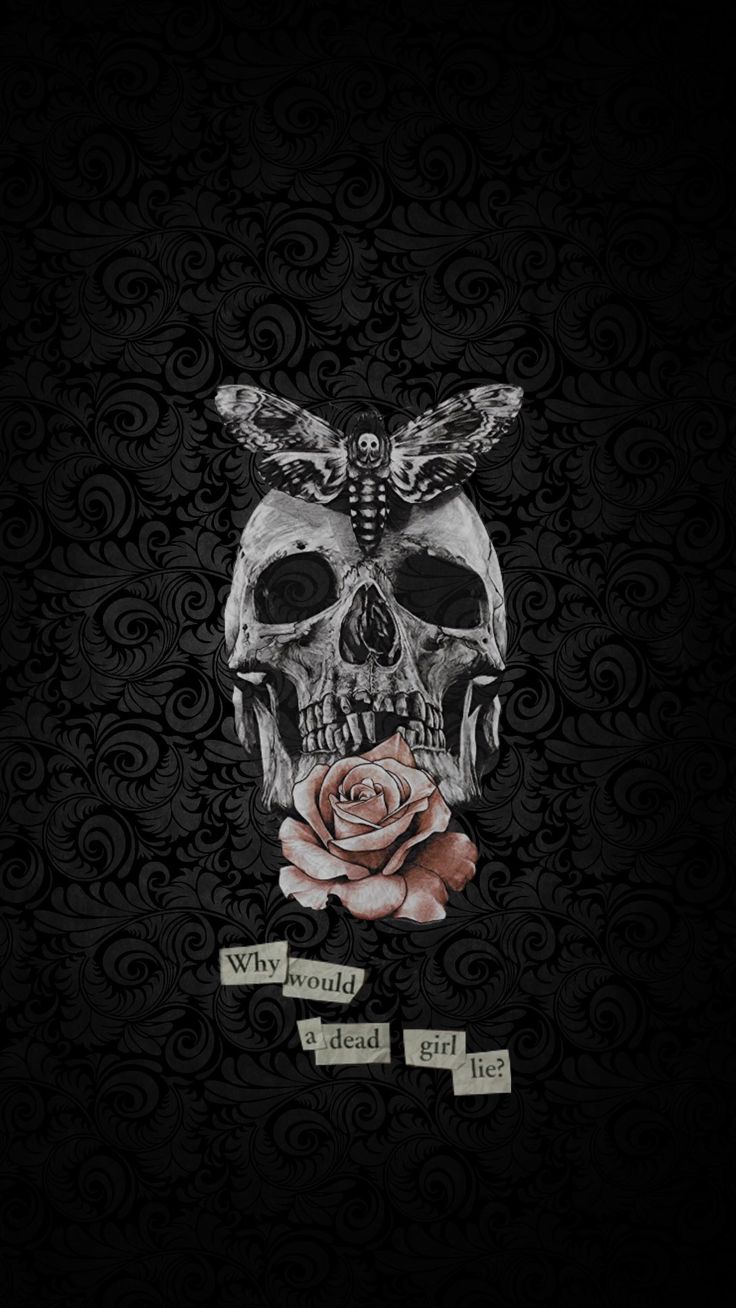 736x1308  Pin by Antonia Granda Catano on imagenes | Skull wallpaper, Scary art,  Black wallpaper iphone