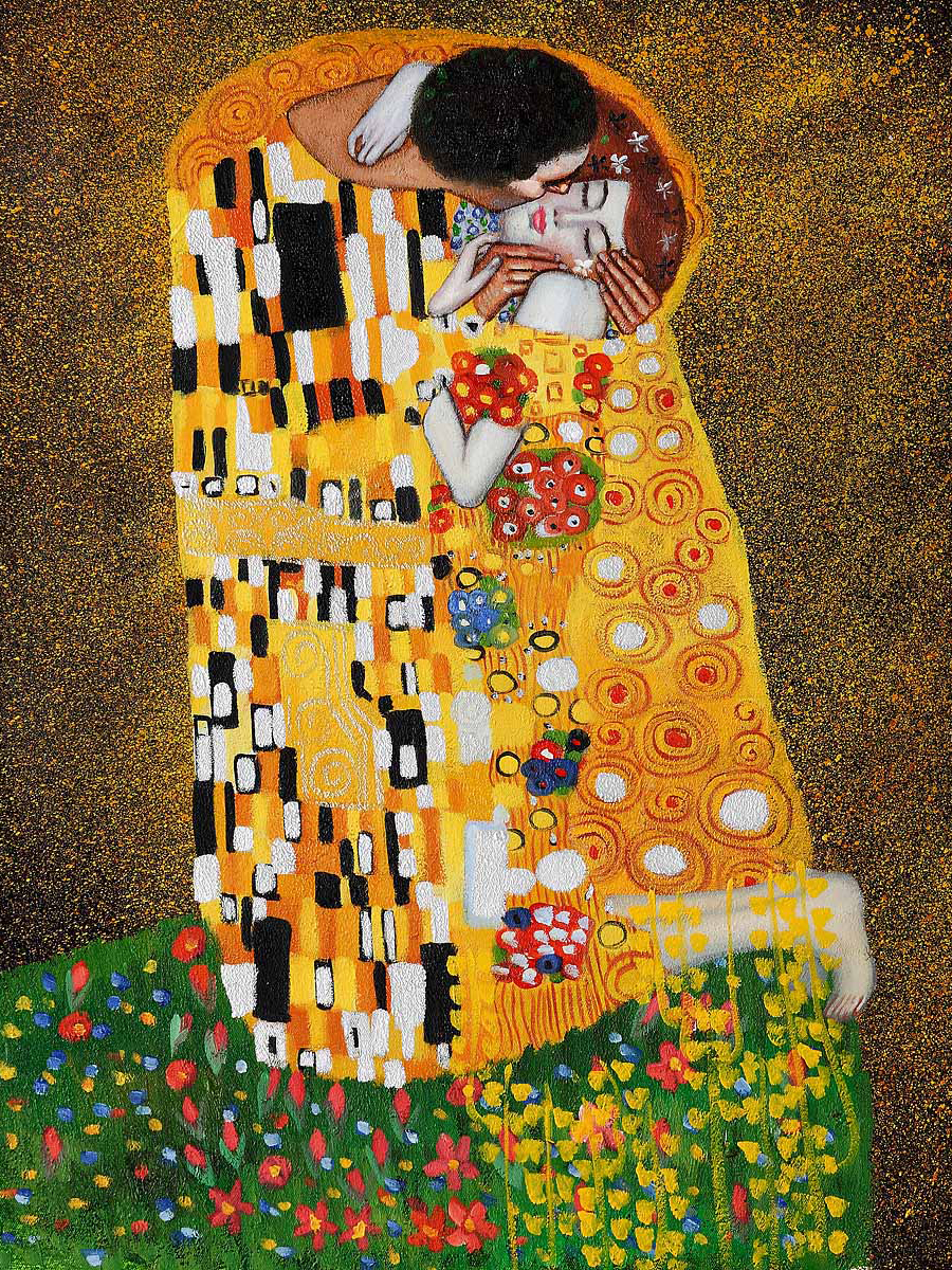 900x1200  Скачать картинку Густав Климт, «Поцелуй» бесплатно