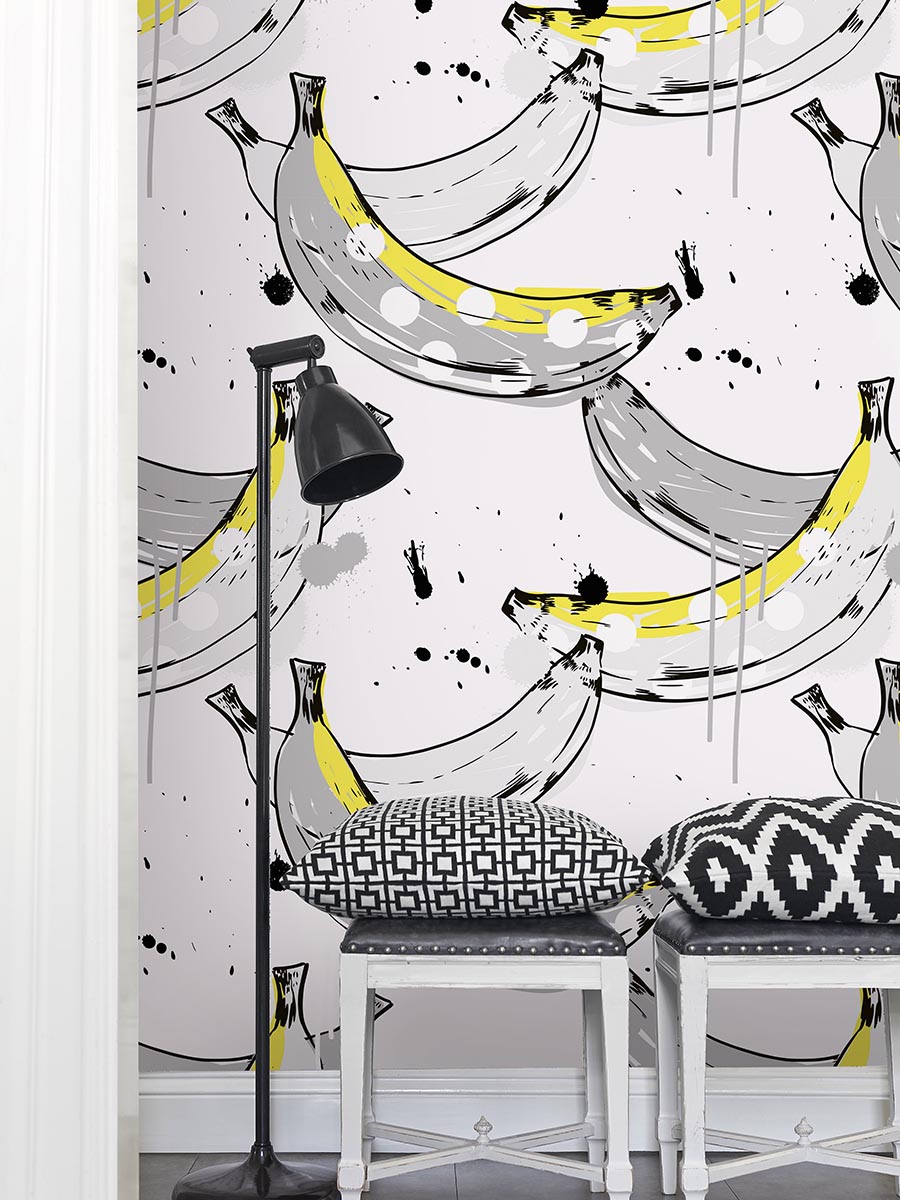 900x1200  Фотообои в Поп-арт стиле Бананы купить в интернет магазине дизайнерских  обоев Dress-wall
