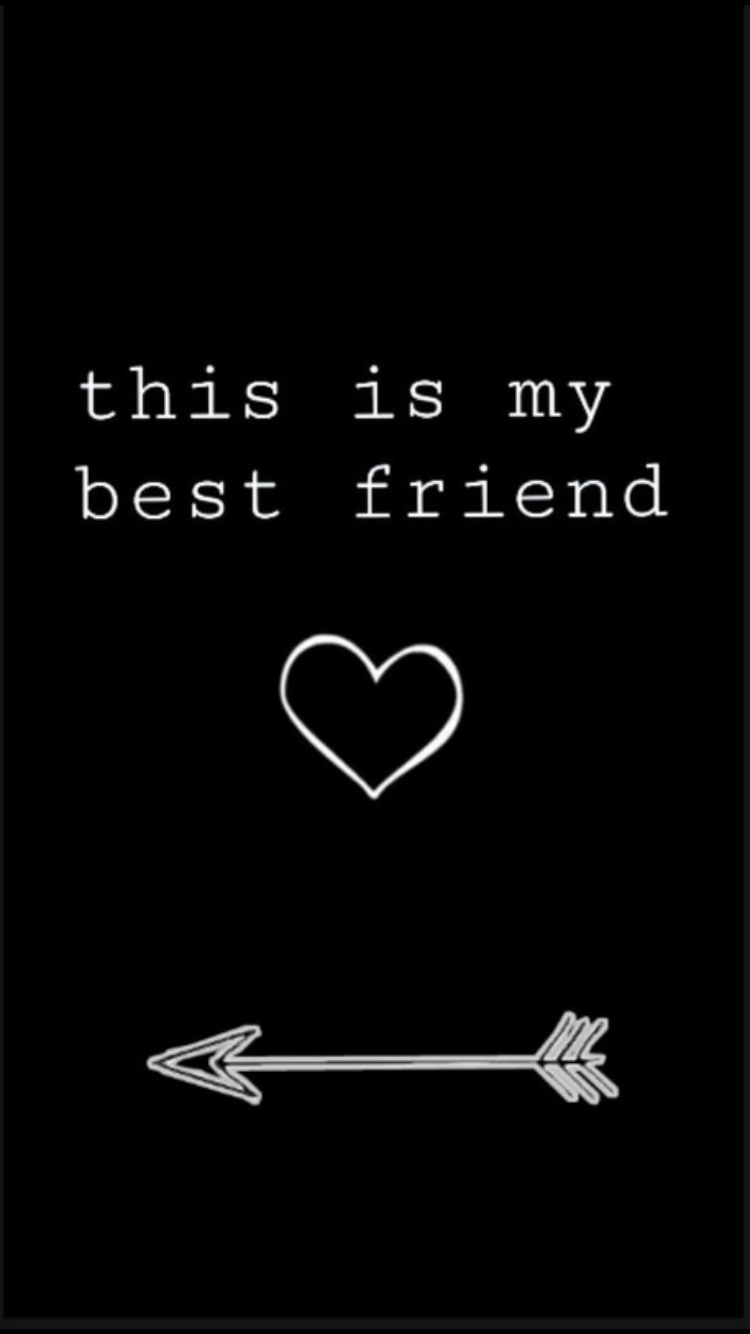 750x1334  Пин от пользователя DianaA на доске Bff | Надписи, Черные обои, Обои