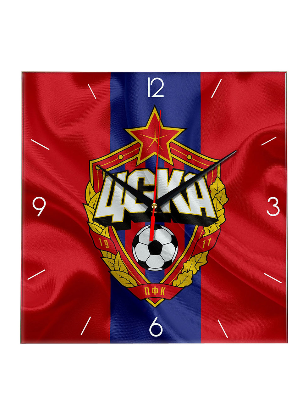 980x1322  Часы настенные \"Флаг ЦСКА\", стекло. Интернет-магазин ПФК ЦСКА