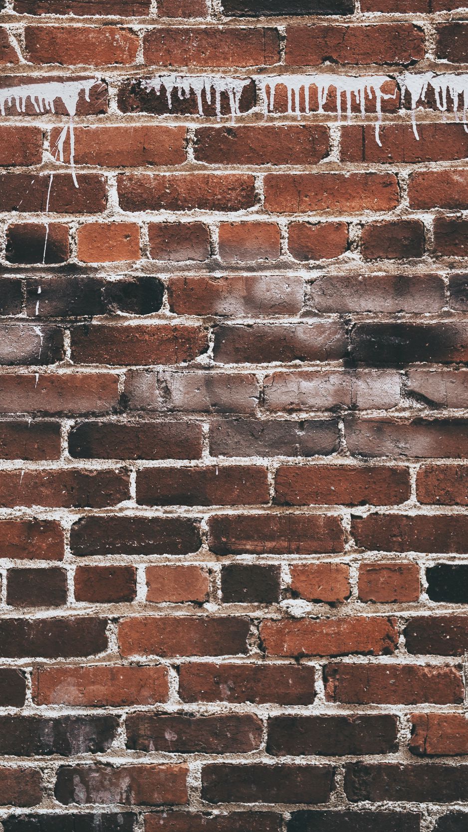 938x1668  Скачать 938x1668 стена, кирпичный, кирпич, текстура, краска обои, картинки  iphone 8/7/6s/6 for parallax