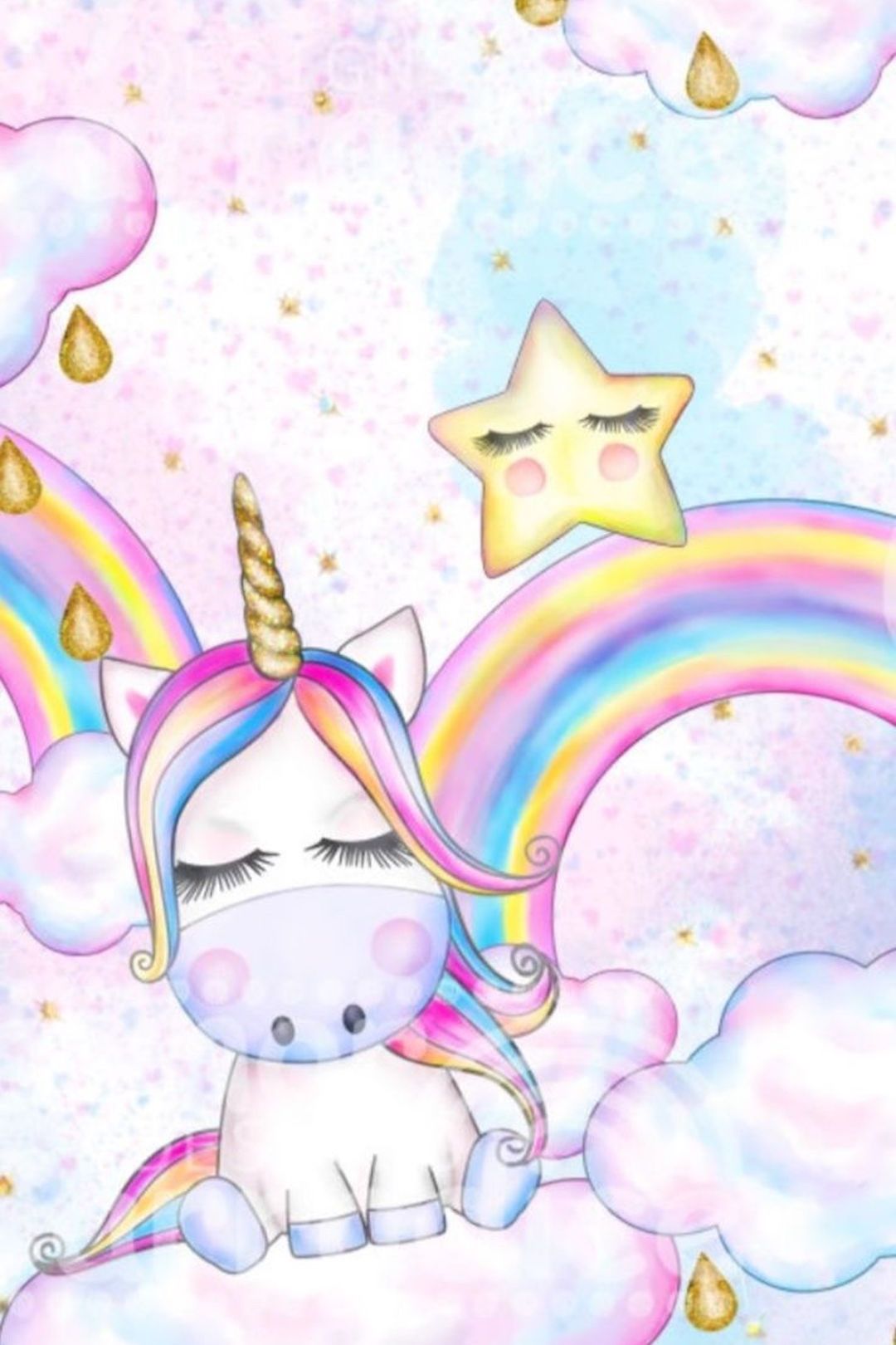 1080x1620  Милые обои для iPhone | Рисунок единорога, Милые каракули, Милые обои