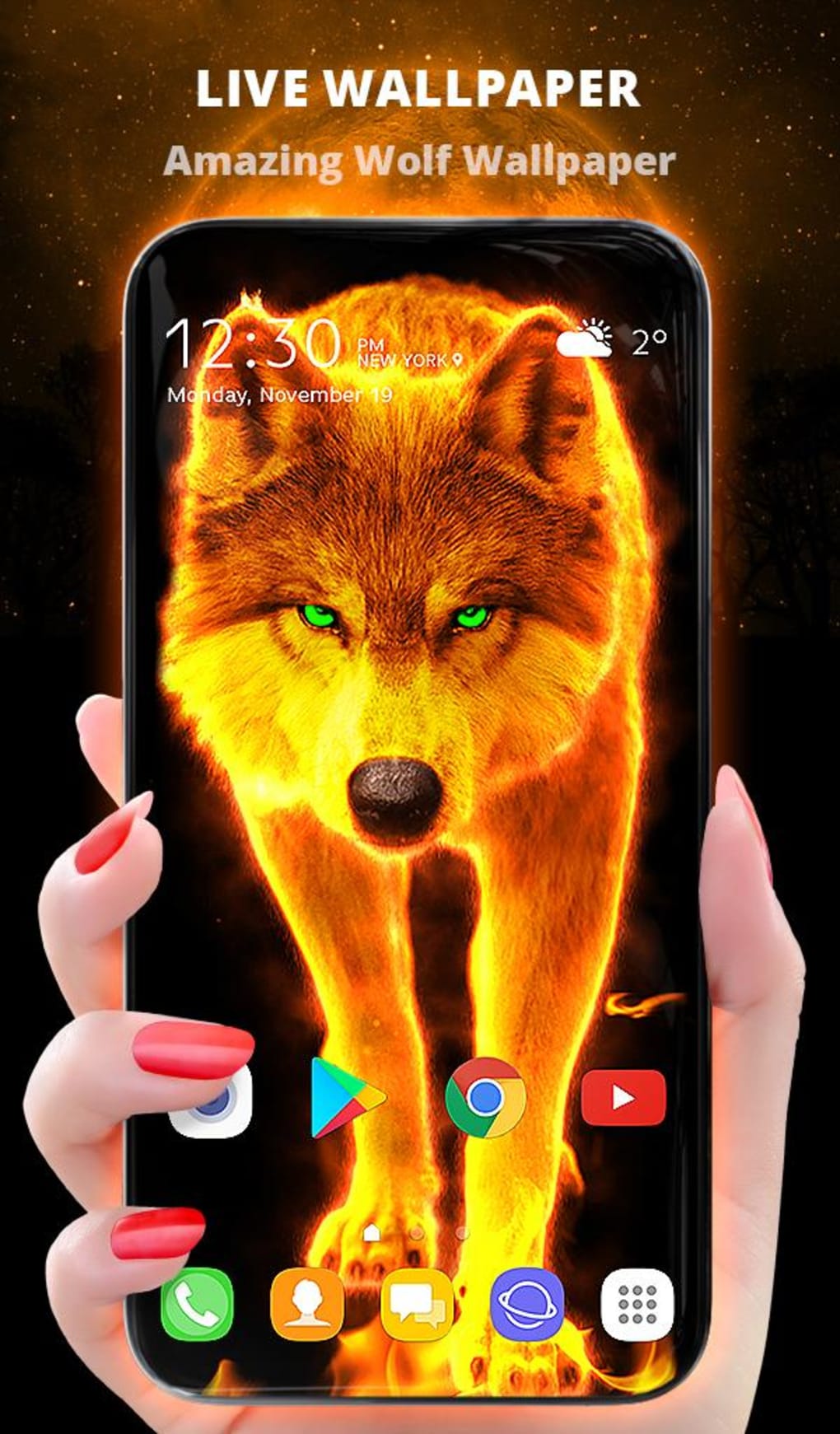 1020x1741  Fire Wallpaper and Keyboard - Lone Wolf для Android — Скачать