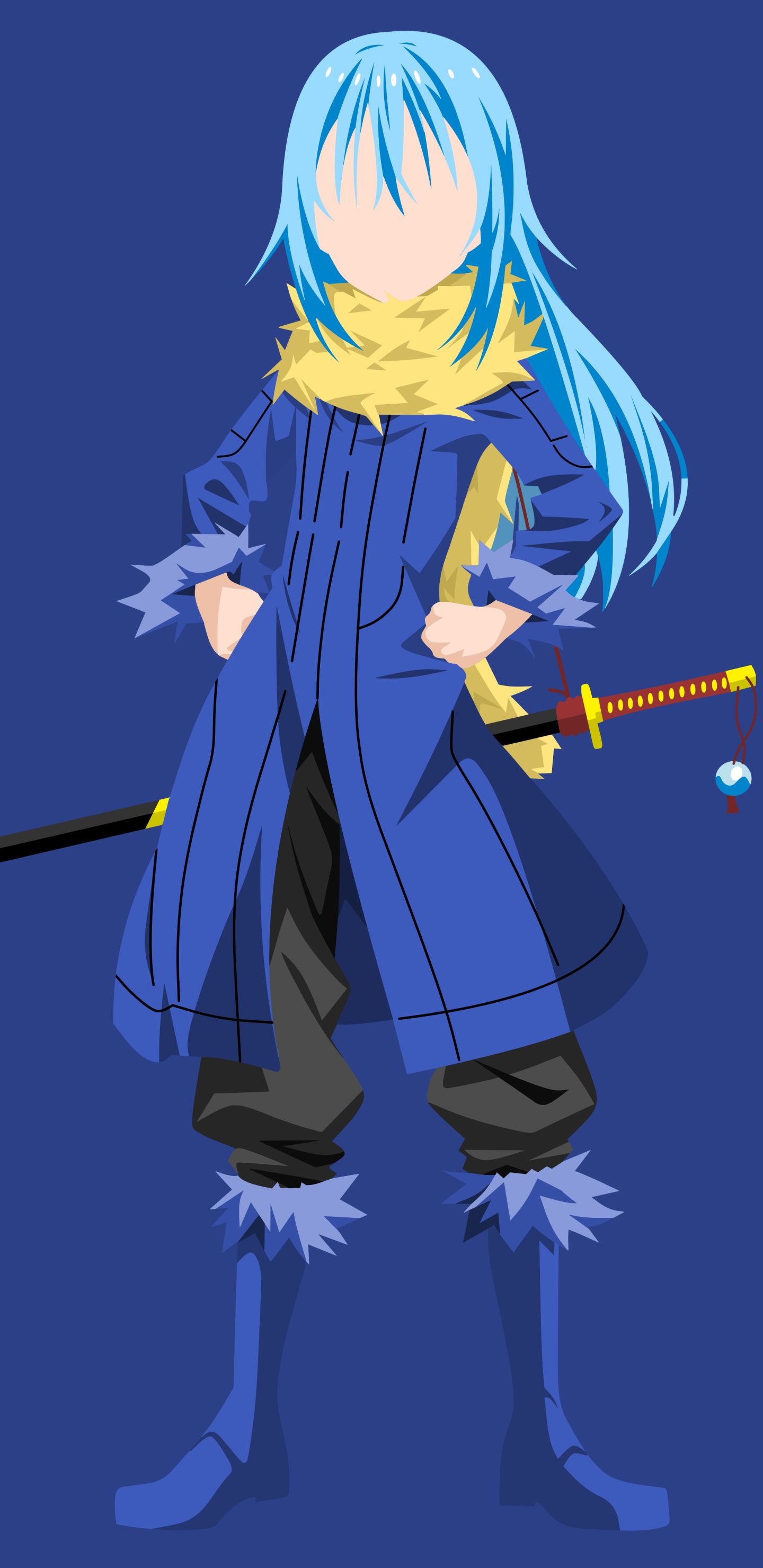 1440x2960  Обои на телефон: Аниме, Минималистский, Римуру Темпест, Тенсей Шитара Слайм  Датта Кен, О Моём Перерождении В Слизь, 1316823 скачать картинку бесплатно.