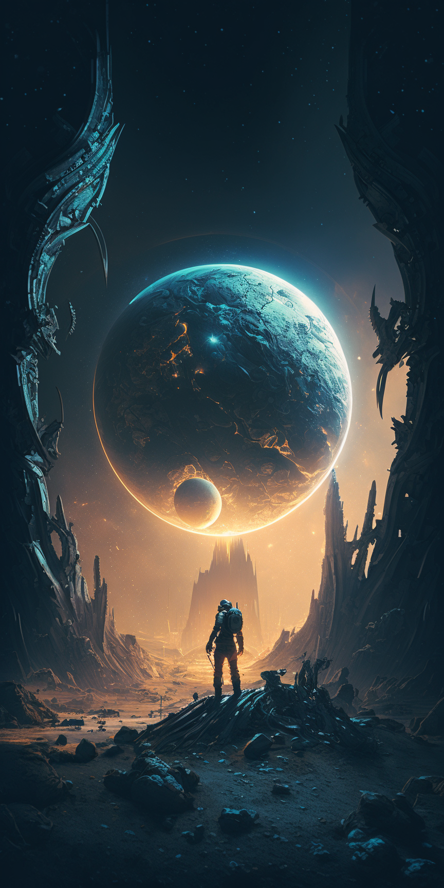 864x1728  Заставки на ваш телефон с \"глоу эффектом\" (фантастика, космос) часть 2 |  Пикабу