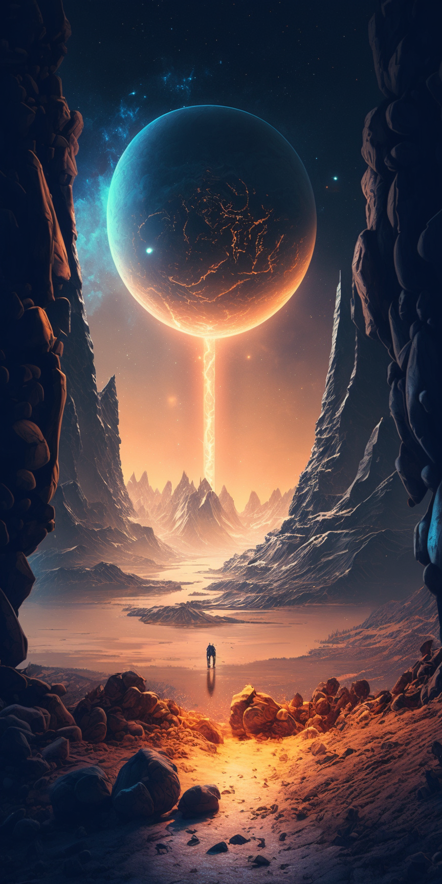 864x1728  Заставки на ваш телефон с \"глоу эффектом\" (фантастика, космос) часть 2 |  Пикабу