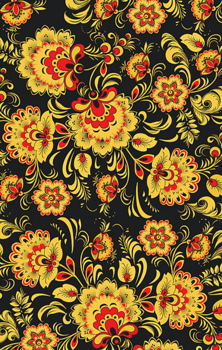 750x1182  Хохлома паттерн - 84 фото