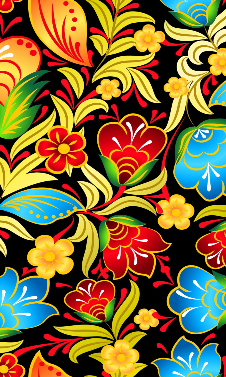 768x1280  Хохлома обои на телефон (26 фото)